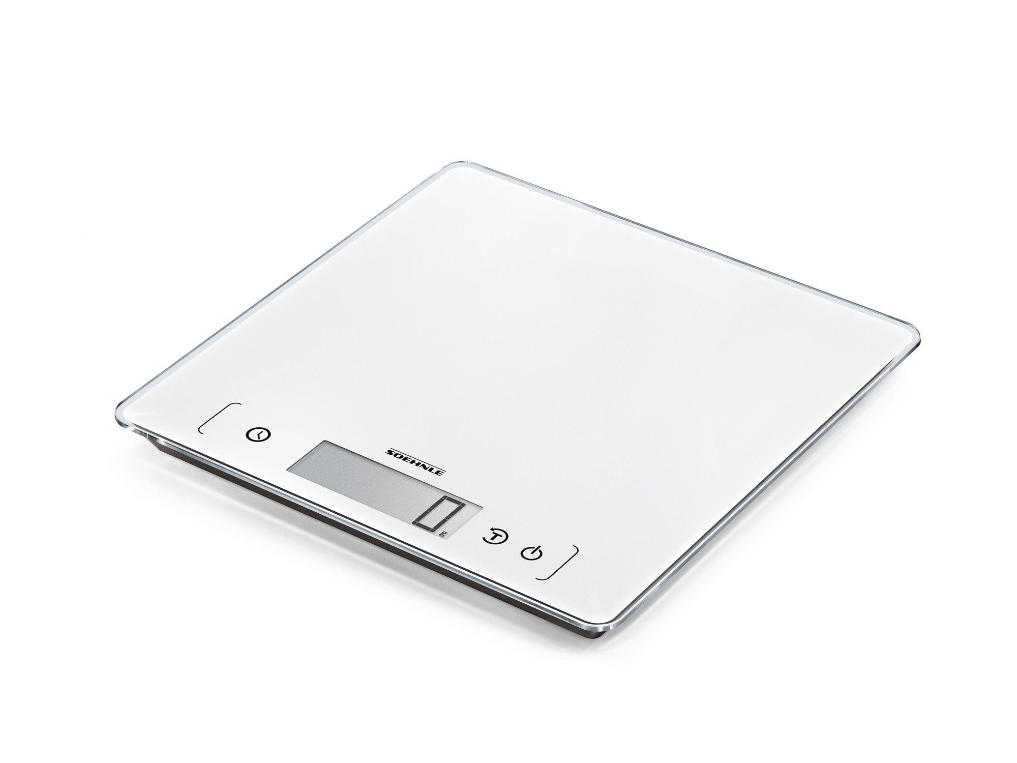 Soehnle Küchenwaage Page Comfort 400, (1-tlg), LCD-Anzeige, flaches Design, bis 10kg, Zuwiegefunktion, mit Batterien