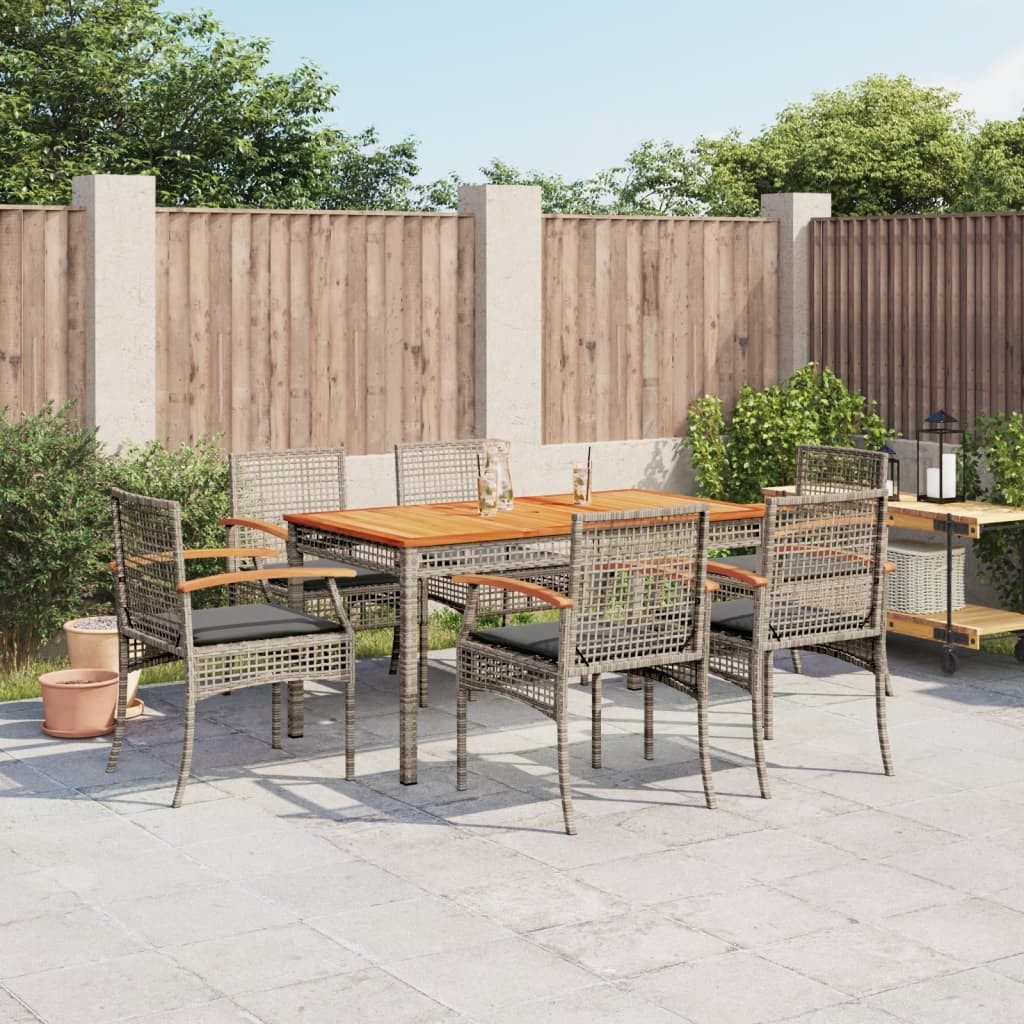 vidaXL Garten-Essgruppe 7-tlg. Garten-Essgruppe mit Kissen günstig online kaufen
