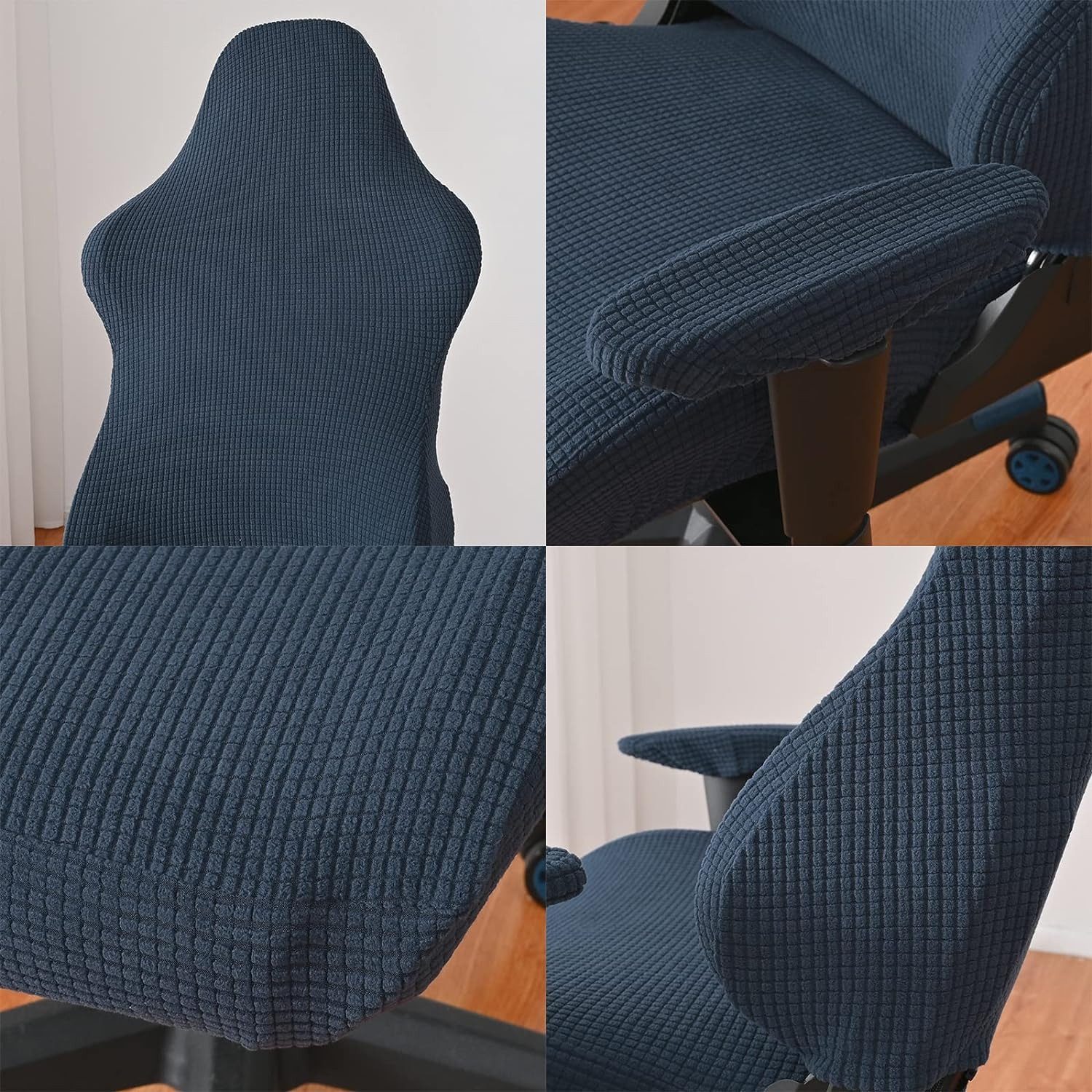 Agger Bürostuhlhusse 4Stk Gaming Stuhl Bezug Waschbar,Waschbar Gaming Stuhl Bezug, Gaming Stuhlhussen, Gaming Stuhlbezüge Anti-Rutsch – Bild 4 von 5