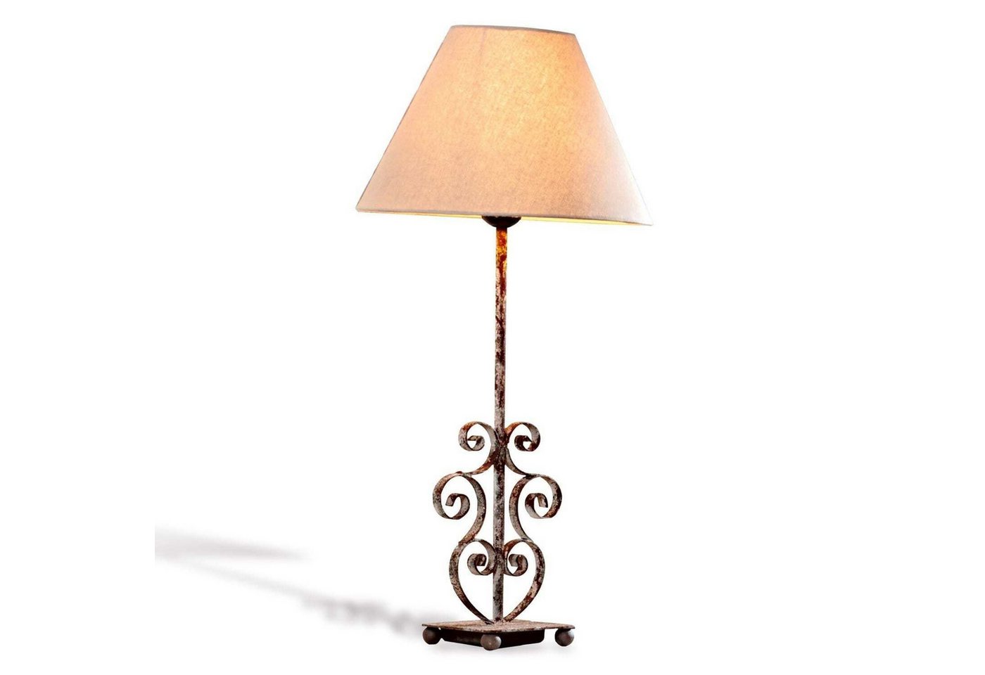 Mirabeau Tischleuchte Tischlampe Clamart leinen/antikbraun