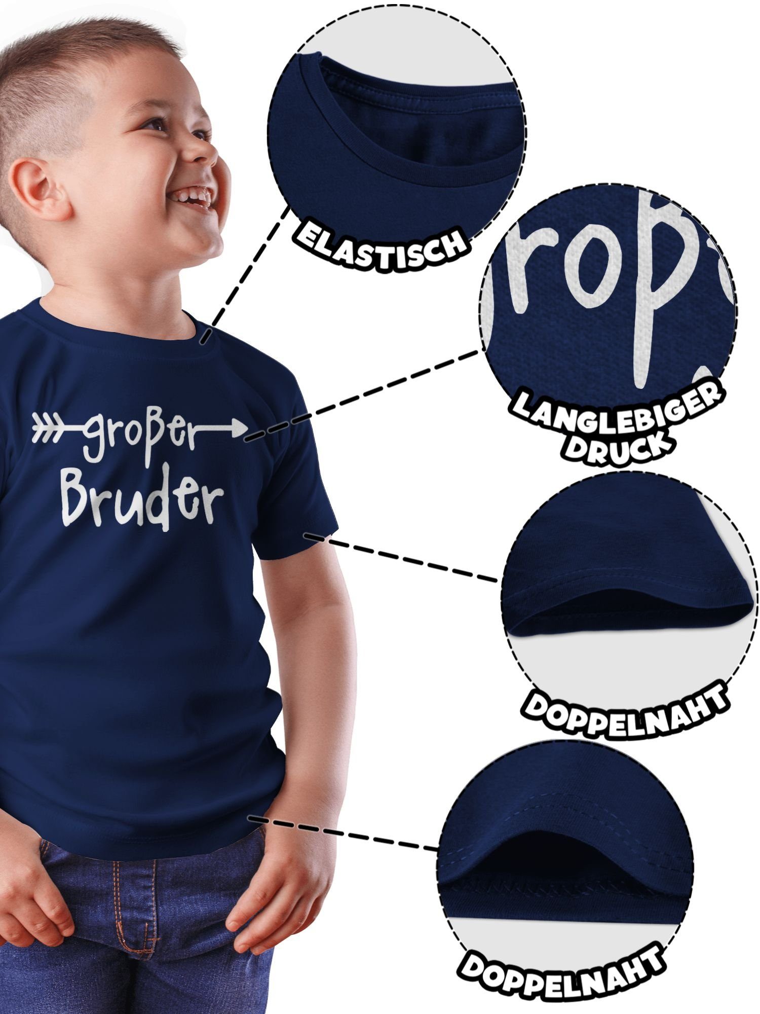 Bruder Großer Shirtracer T-Shirt 2 Dunkelblau Großer Bruder