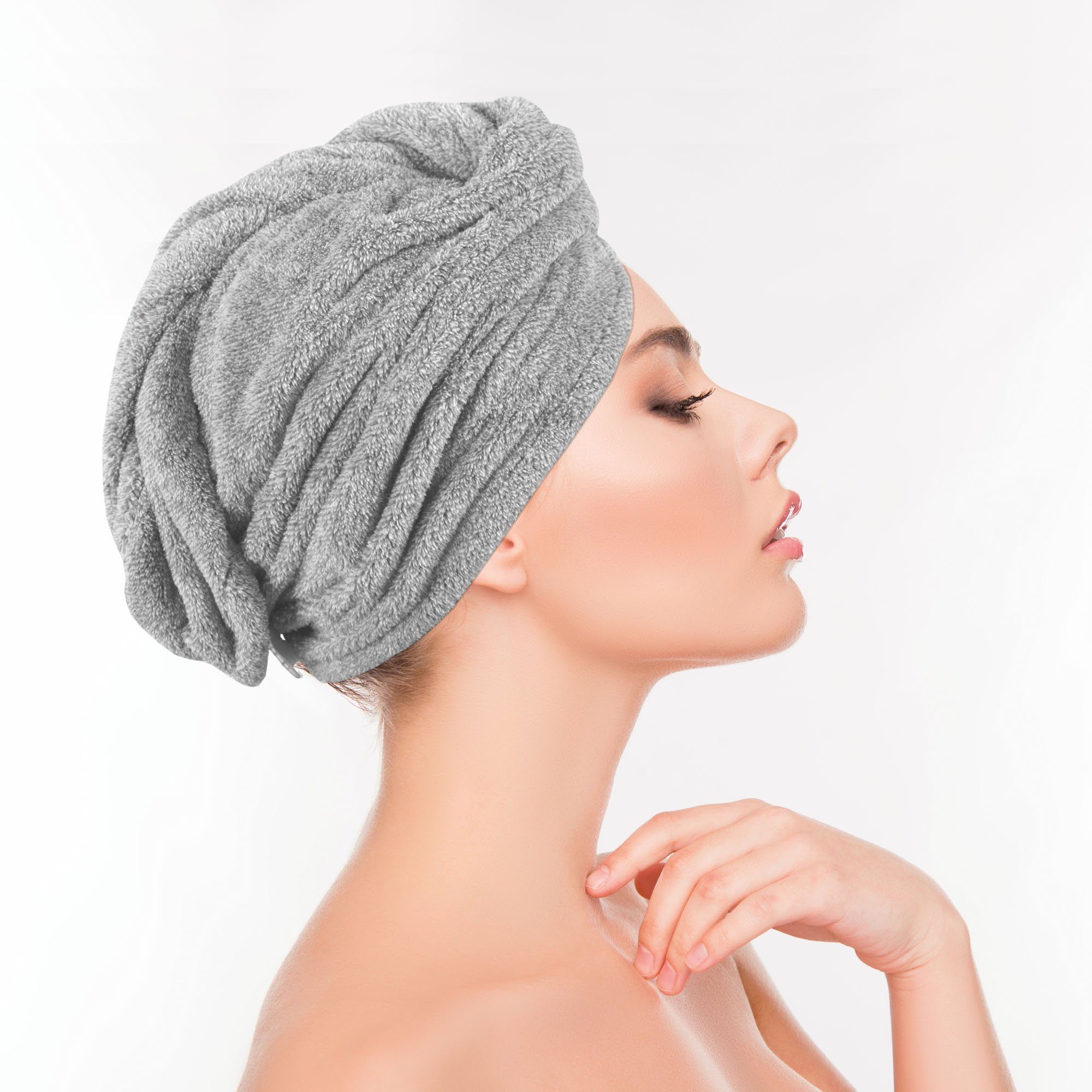 Bestlivings Saunatuch Haarturban (One Size) 25x65cm, Handtuch Haare Turban Haarhandtuch Schnelltrocknend – Bild 5 von 5