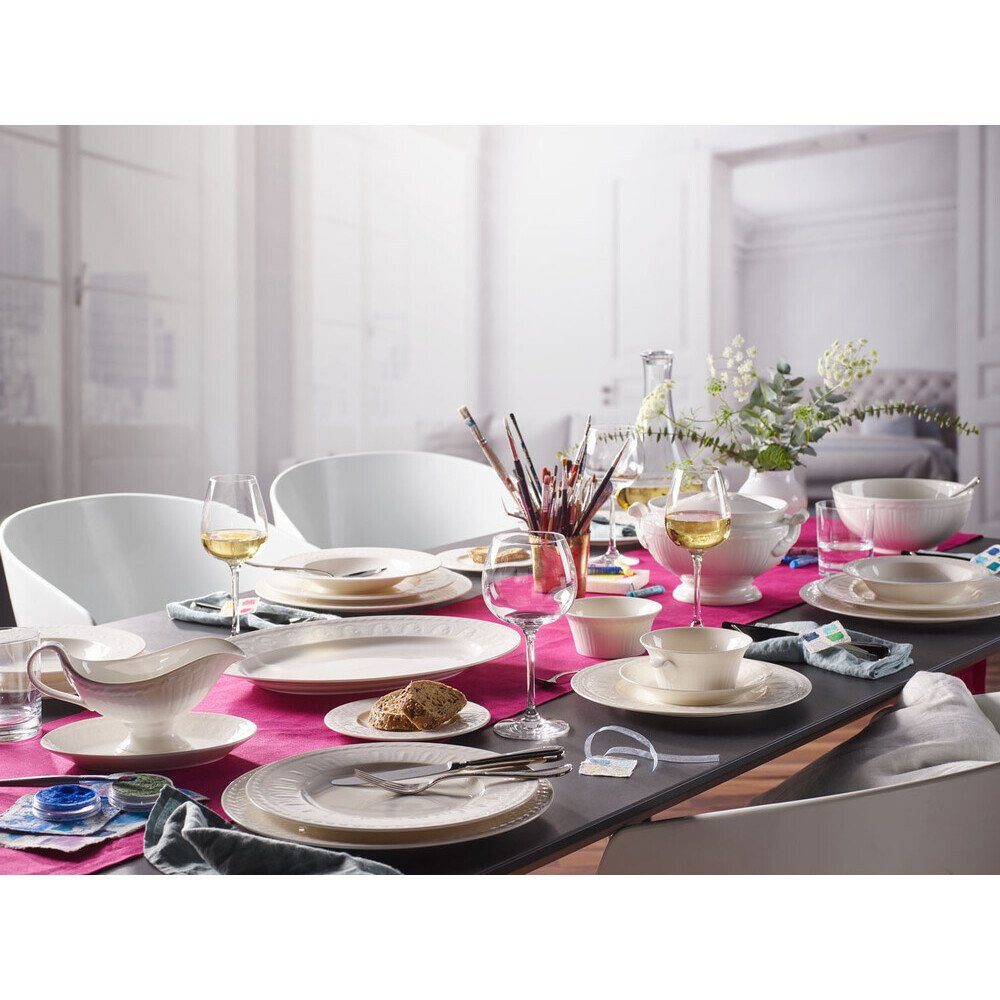 Villeroy & Boch Suppenteller Suppenteller 24 cm Cellini weiß, (1 St), Suppenteller, Pastateller, tiefer Teller, Premium Porcelain, weiß – Bild 4 von 4