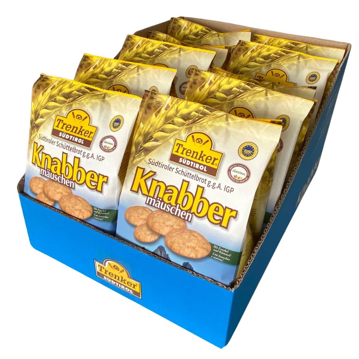 Trenker Brot Knabbermäuschen, Südtiroler Mini-Schüttelbrot g.g.A. 10 x 200 g, 10 x 200 g