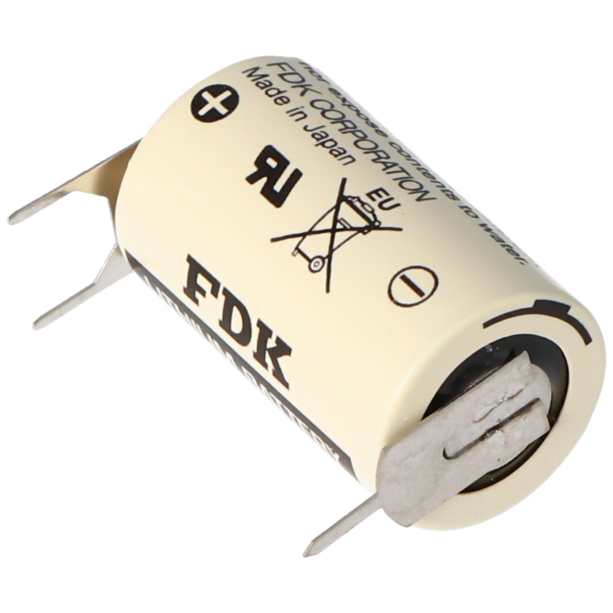 CR14250, 7,6m Sanyo 3er CR14250 Lithium Sanyo Batterie, V) Batterie IEC SE 1/2AA, Print, (3,0