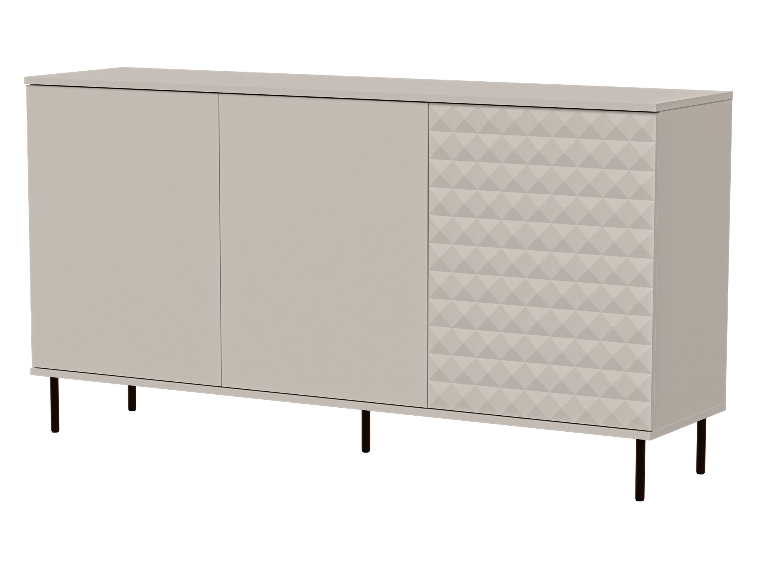 MIRJAN24 Kommode Leo 160 (mit drei Drehtüren), Griffloses Öffnungssystem push to open