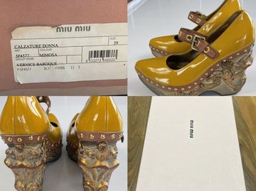 Miu Miu Miu Miu Deadstock Runway Venice Baroque Sculpted Platform Wedge Shoes Pumps