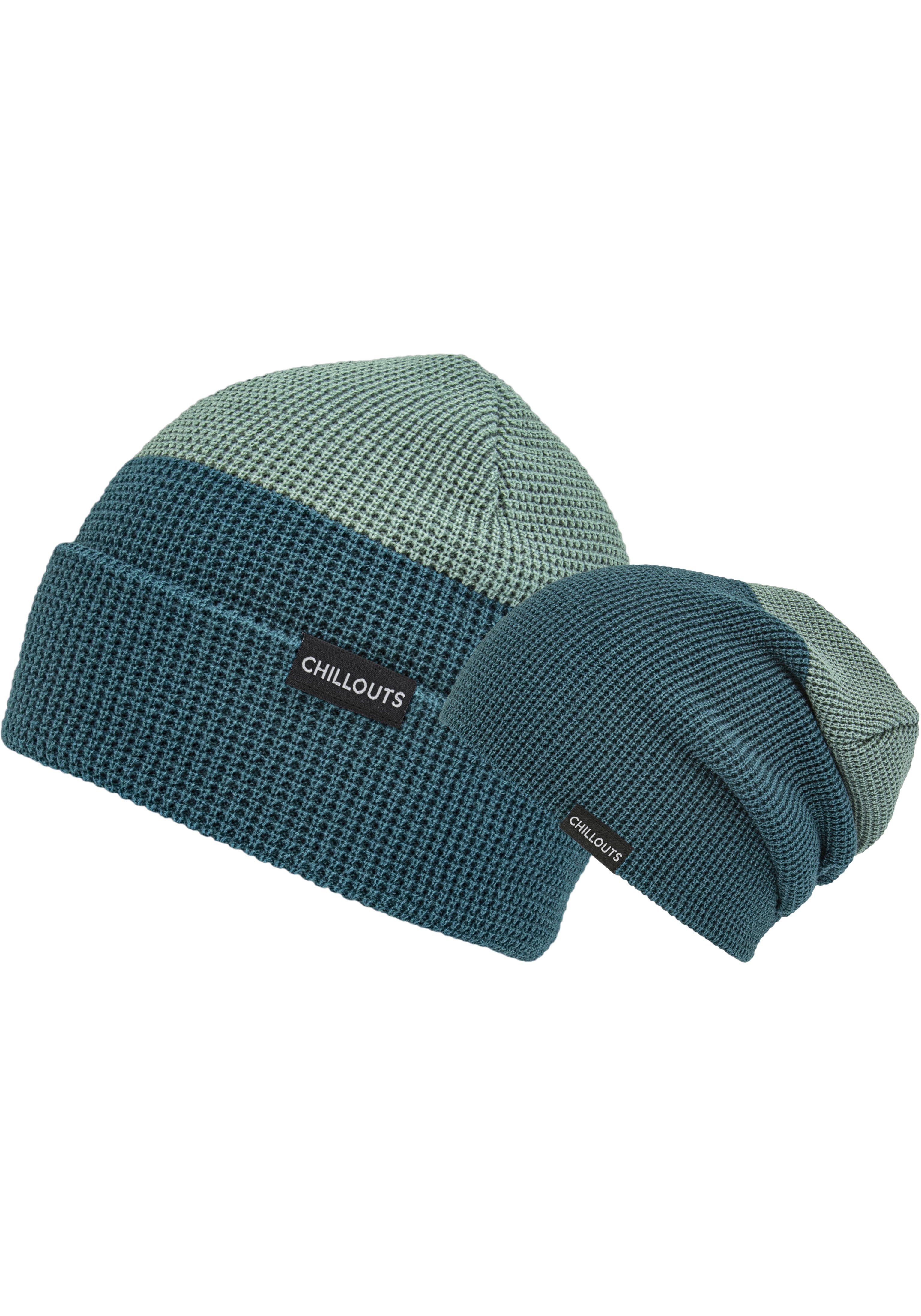 chillouts Beanie Two Ton Optik petrol