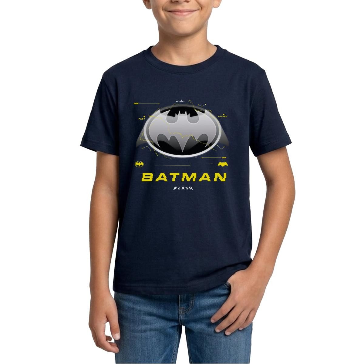 T-Shirt The Flash Klassisches Batman Logo In Grau Teenager T-Shirt