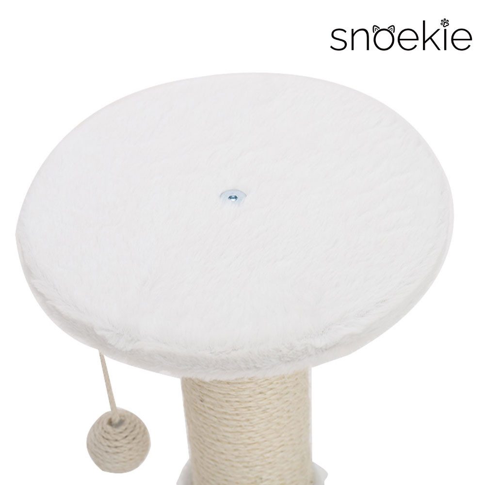 SNOEKIE Kratzbaum Snoekie Kratzsäule, Kratzbaum, Massiver Holzkugel, abnehmbarem Katzenbett