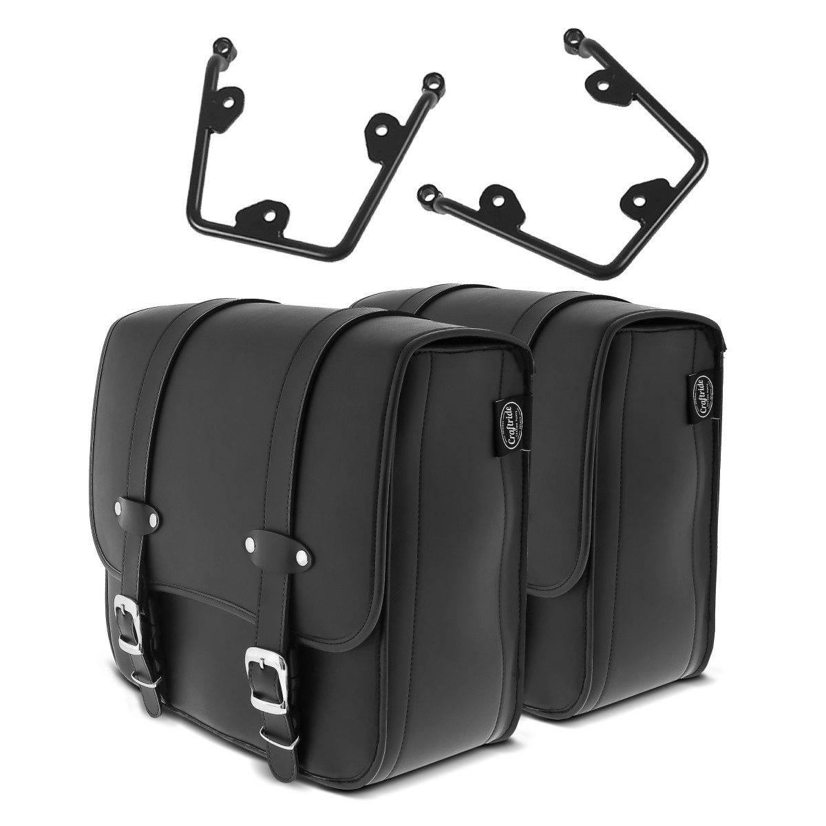 Craftride Koffer Set 2x Satteltaschen mit Halter passend für Honda Rebel 1100 CMX 21-25