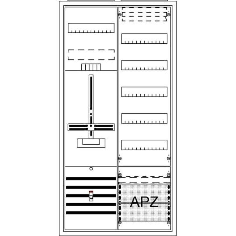 Verteiler Striebel & John DA27BB Komplettschrank, AP Dreipunkt, A27 1Z1V5A2 2CPX
