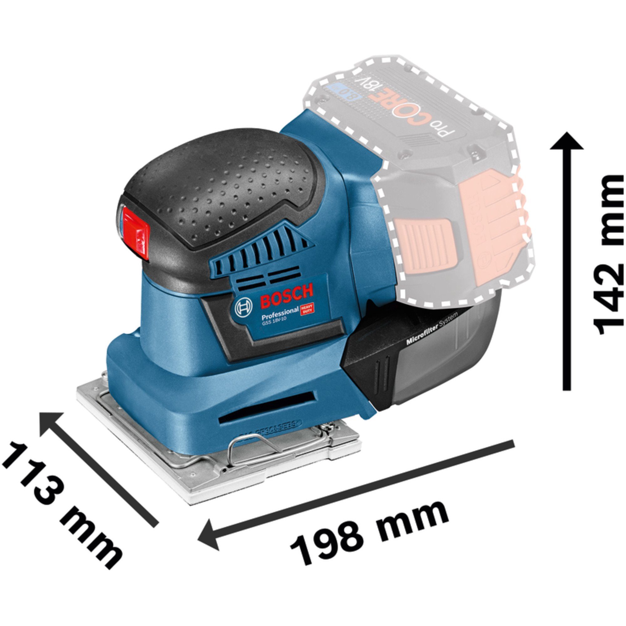 Bosch Professional Schwingschleifer Bosch Professional Akku-Schwingschleifer GSS