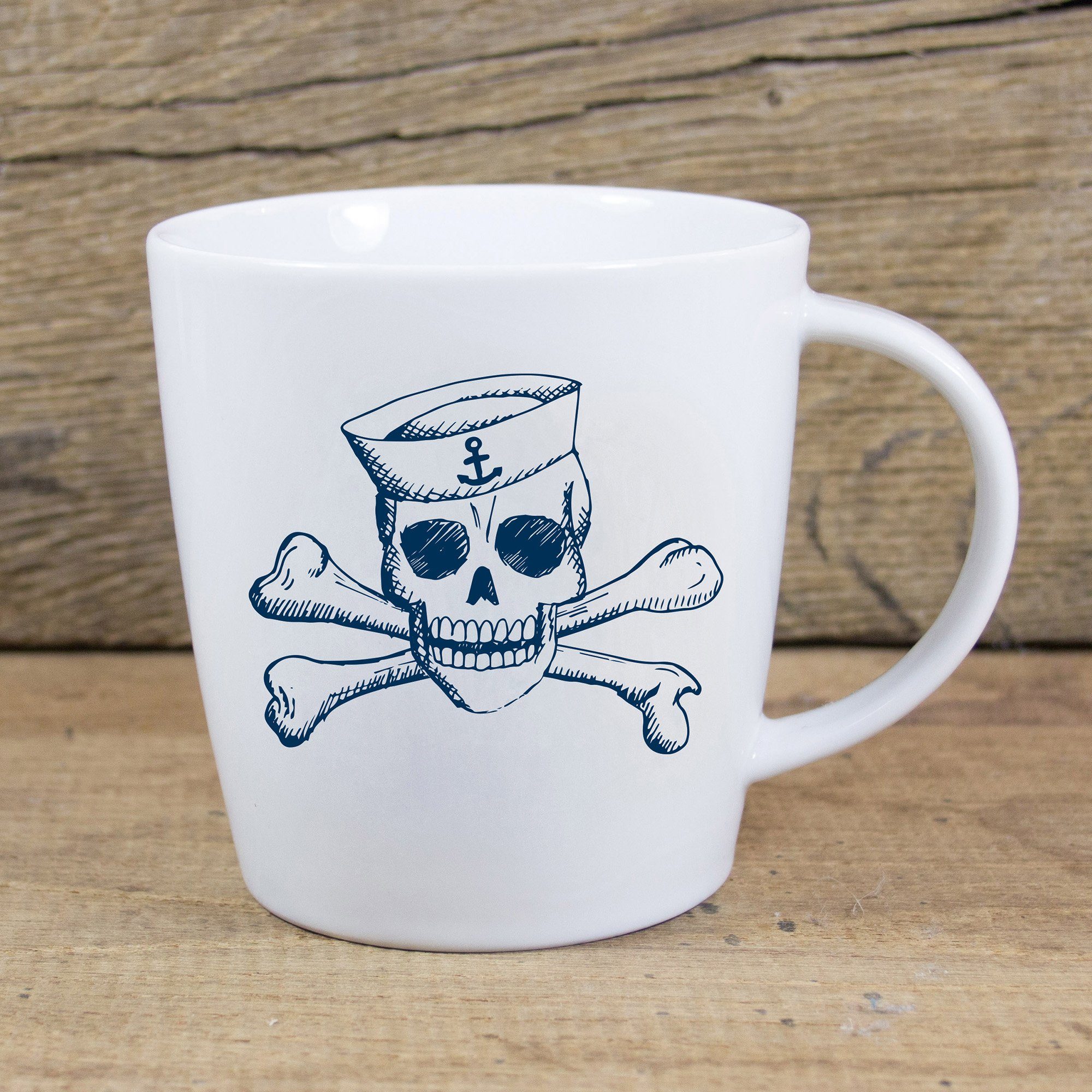 Bow & Hummingbird Becher Großer Porzellanbecher Totenkopf, Porzellan