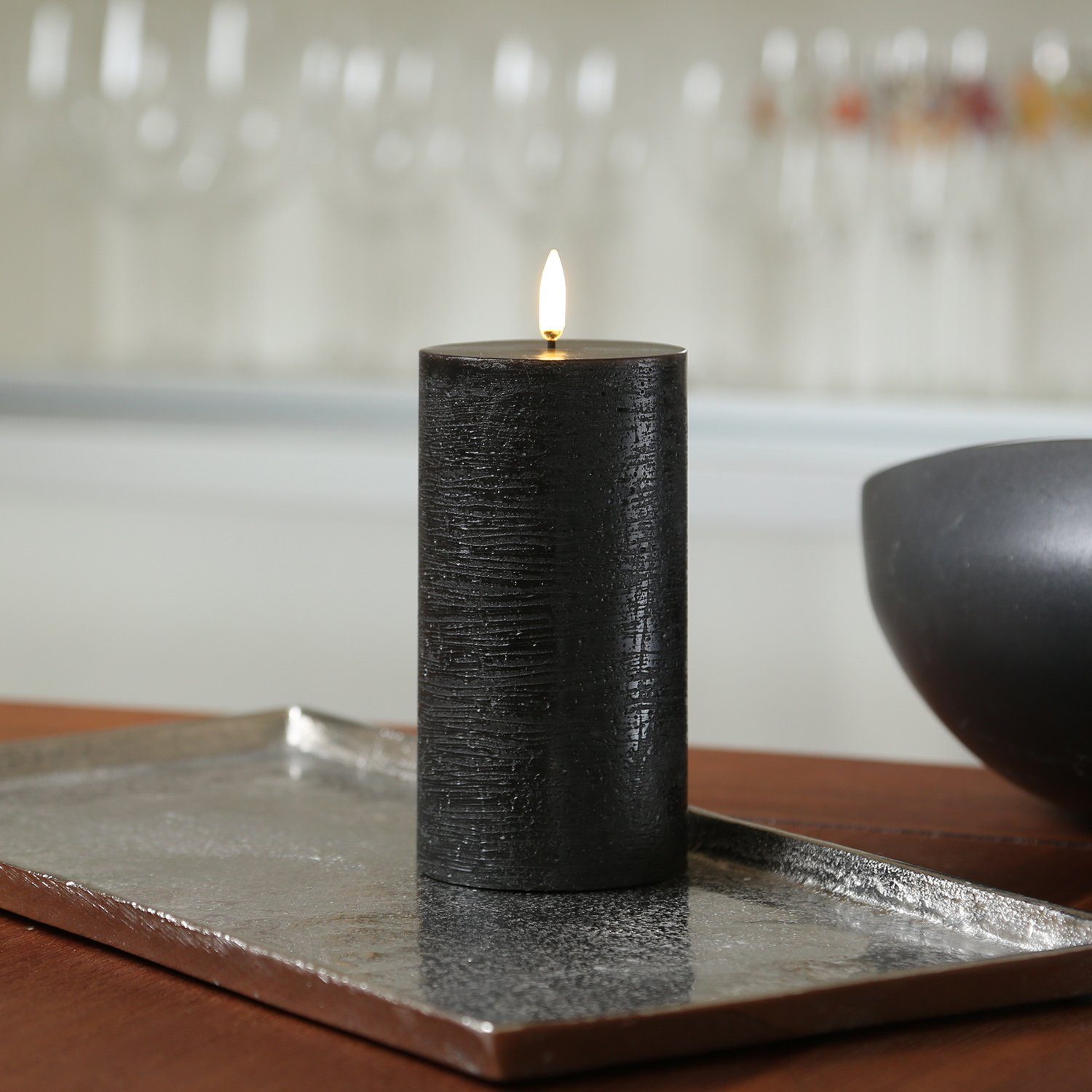 UYUNI Lighting LED-Kerze PIA Uyuni Stumpenkerze Rustik-Optik Echtwachs Time günstig online kaufen