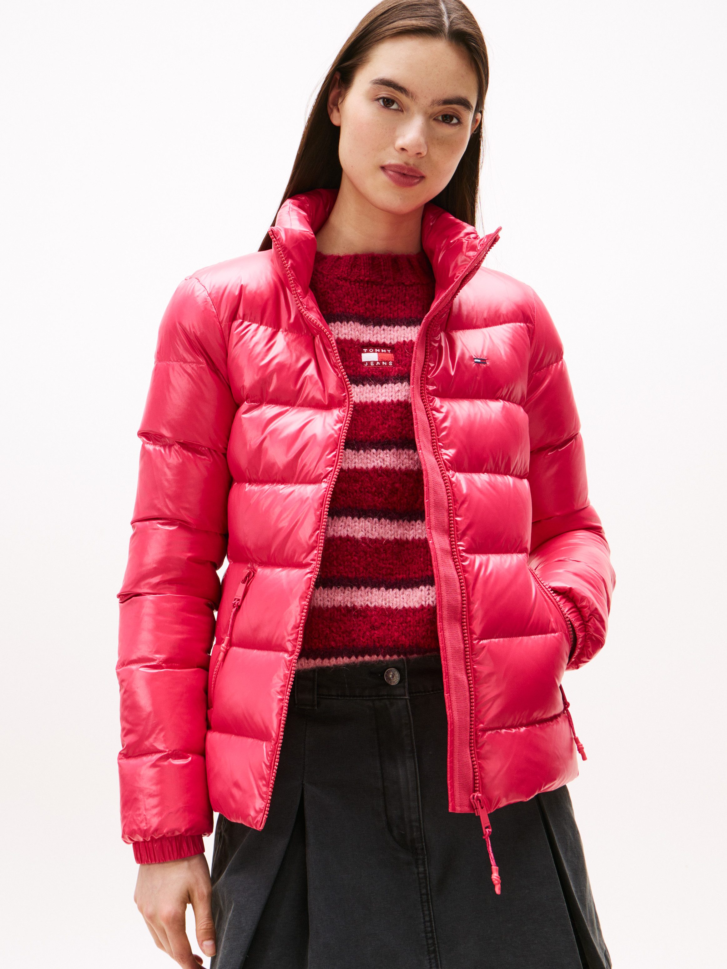 Tommy Jeans Steppjacke TJW SLIM ZIP PRINT DOWN JACKET günstig online kaufen