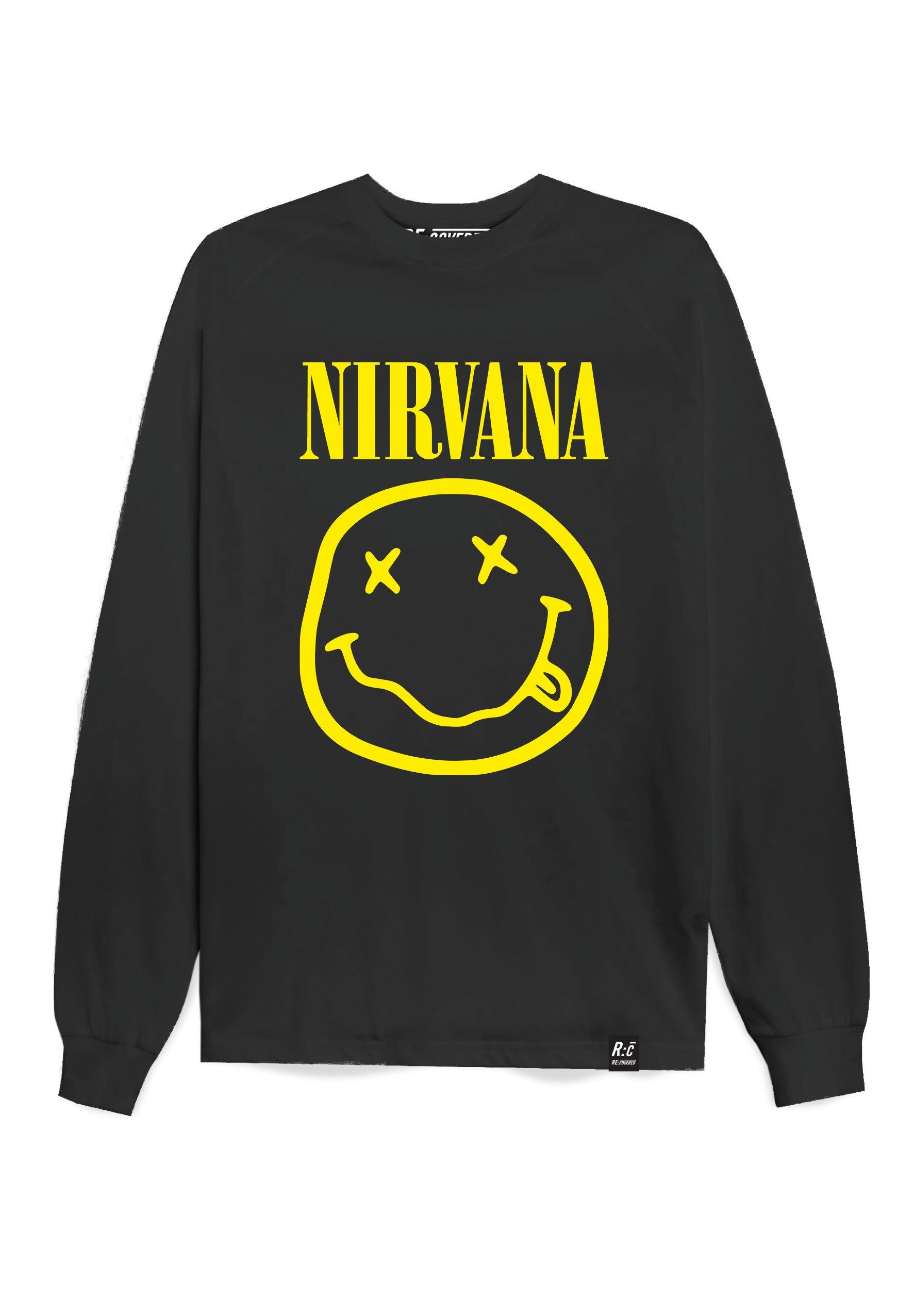Sweatshirt Nirvana zertifizierte Recovered Relaxed Bio-Baumwolle GOTS Logo Yellow