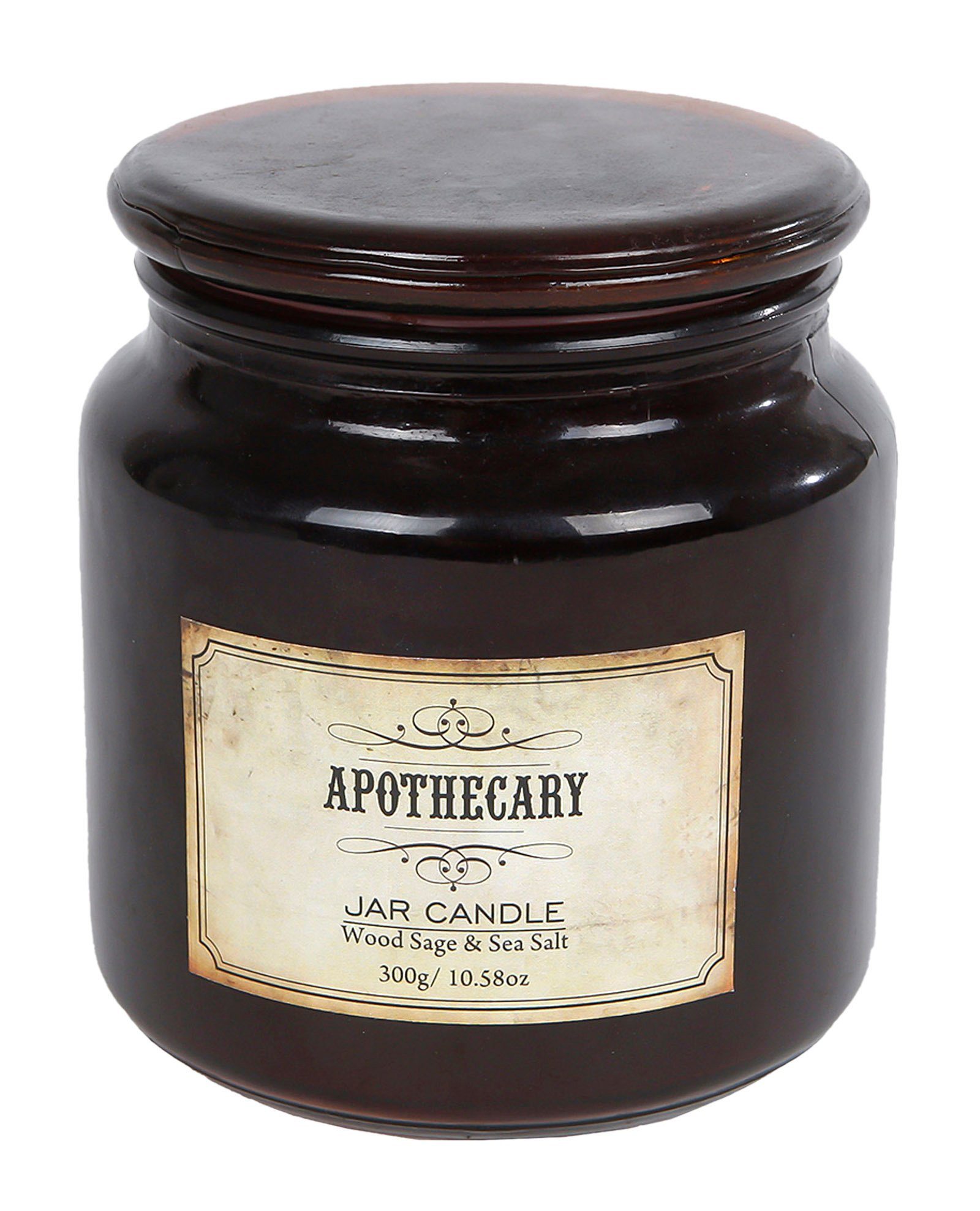 Spetebo Duftkerze Duftkerze im Glas mit Deckel 10 cm - Vanille (Packung, 1-tlg., mit Deckel), Aroma Kerze 300g im Vintage Apotherglas