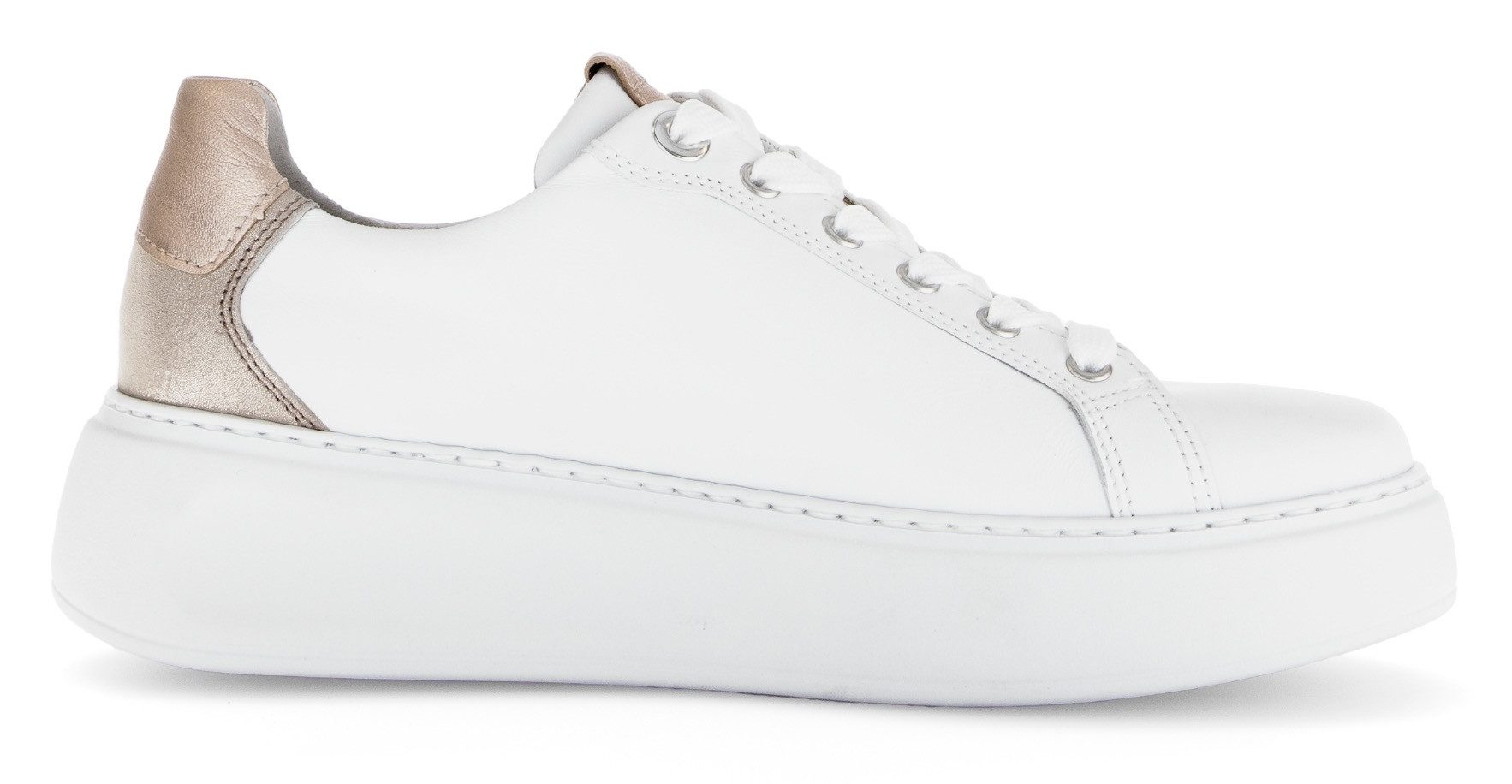 Gabor FLORENZ Plateausneaker, Freizeitschuh, Halbschuh, Schnürer, Kontrastbesätze, Weite G (weit)