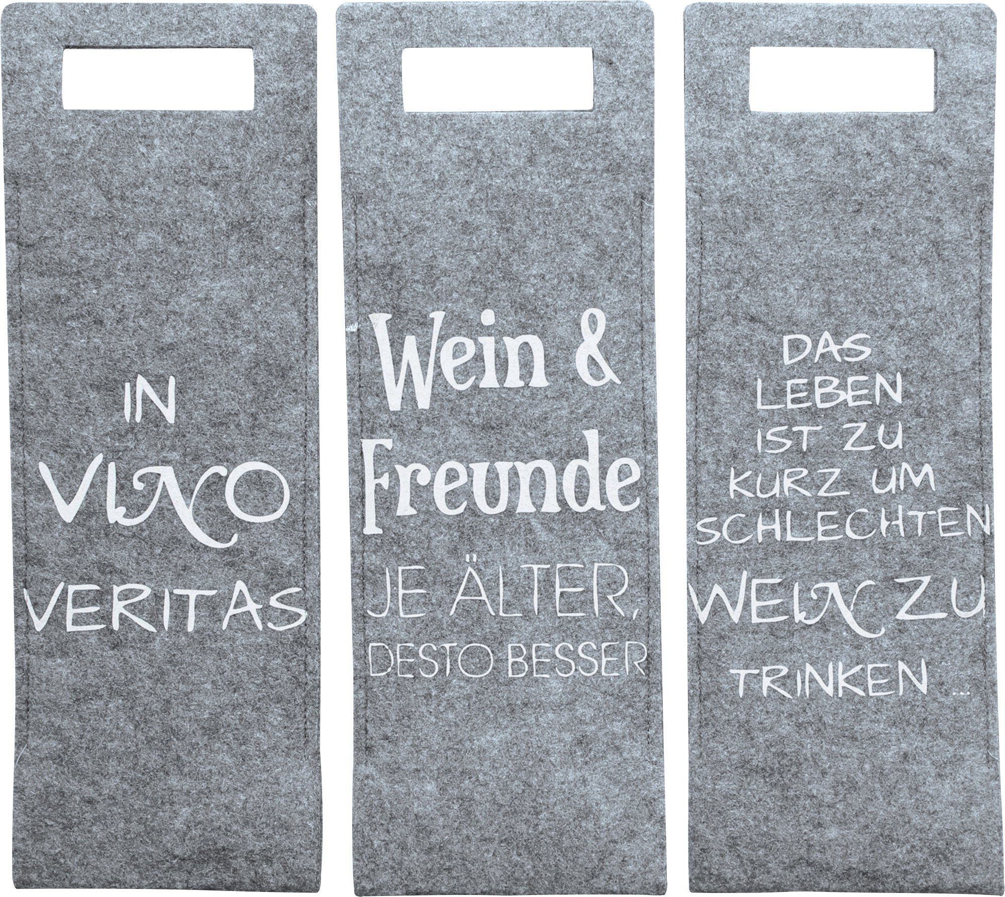 Dekokorb Geschenktasche "Wein" 3er-Set, Uni