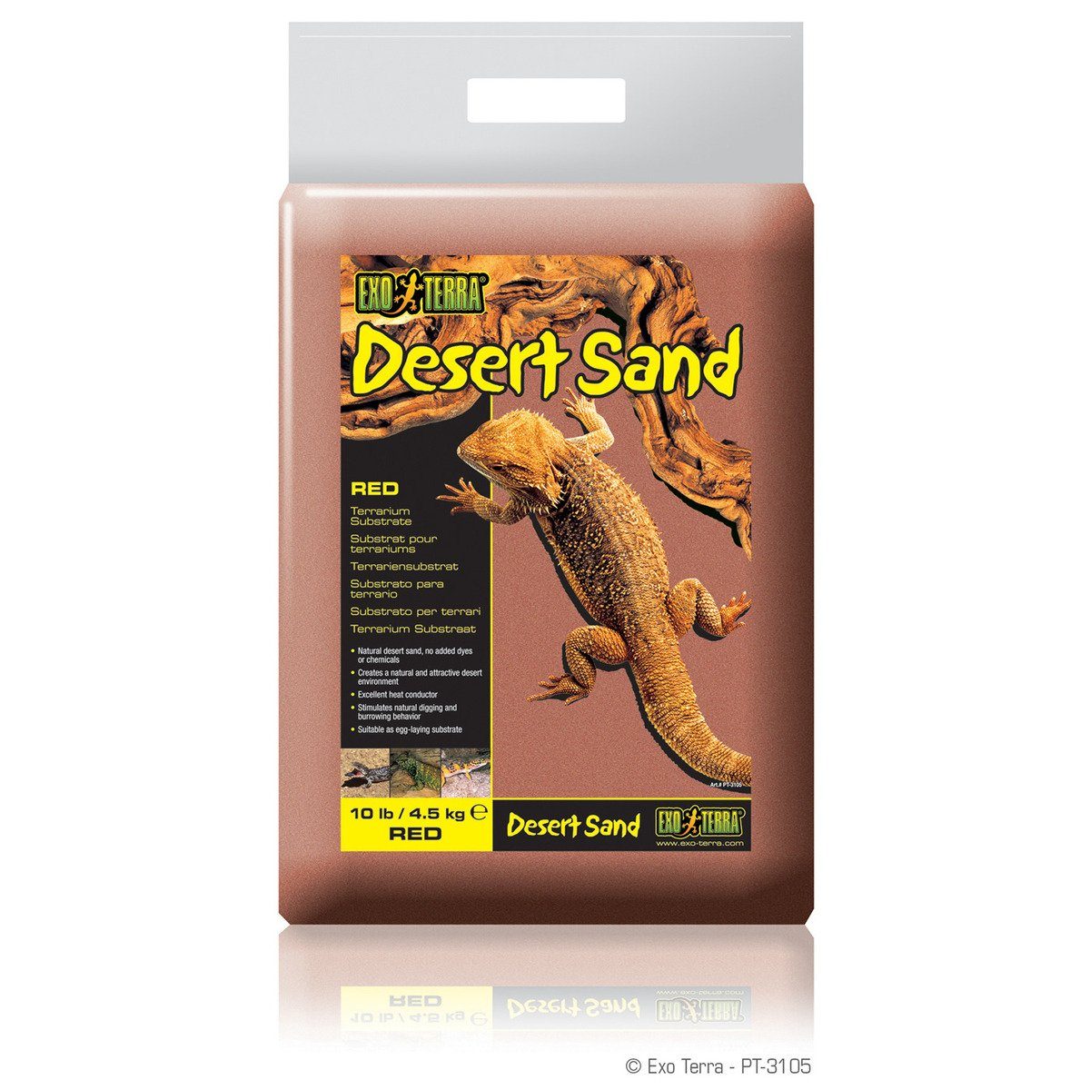Exo Terra Terrariensand Desert Sand - natürlicher Wüstensand, rot, 4,5 kg