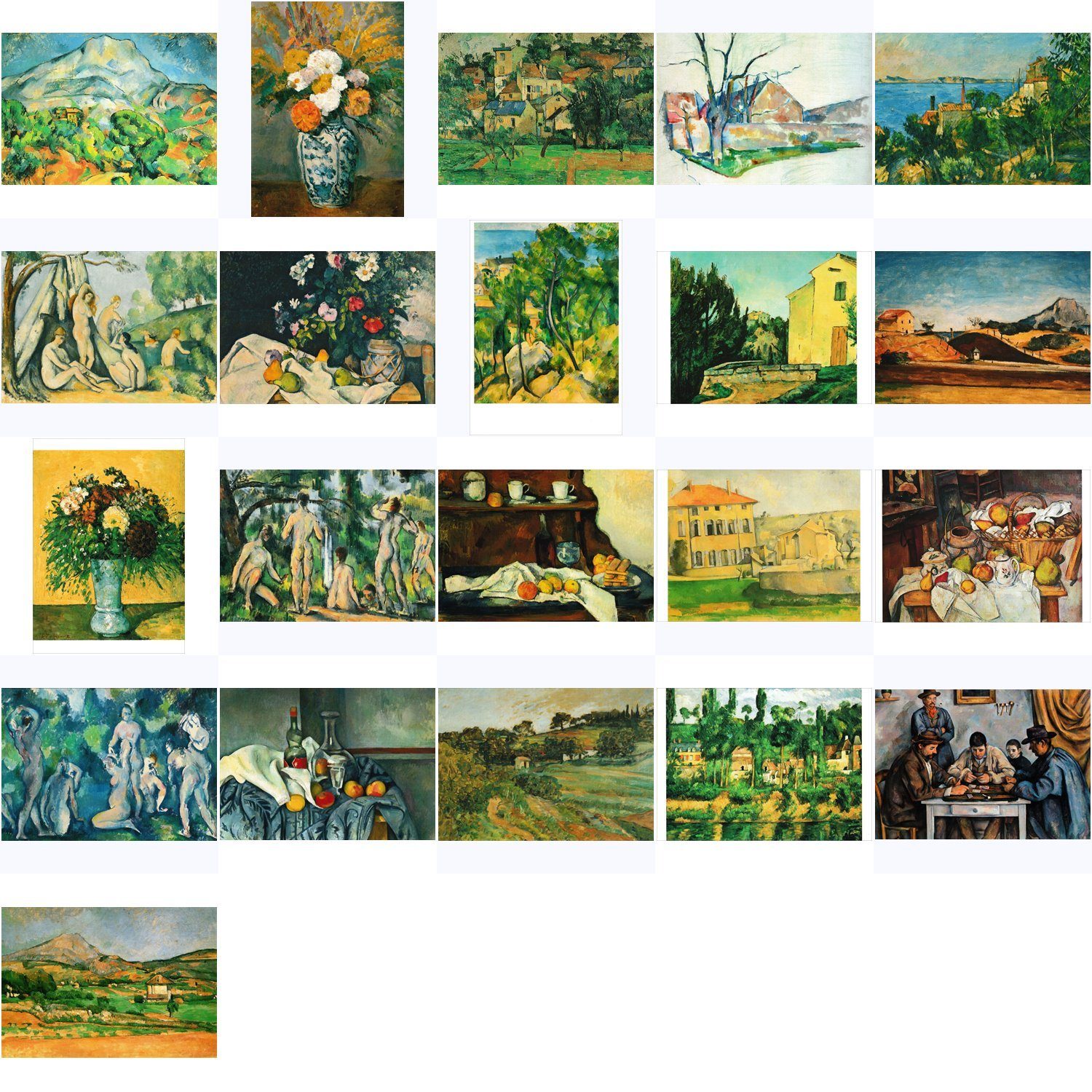Paul Postkarte Cézanne Kunstkarten-Komplett-Set