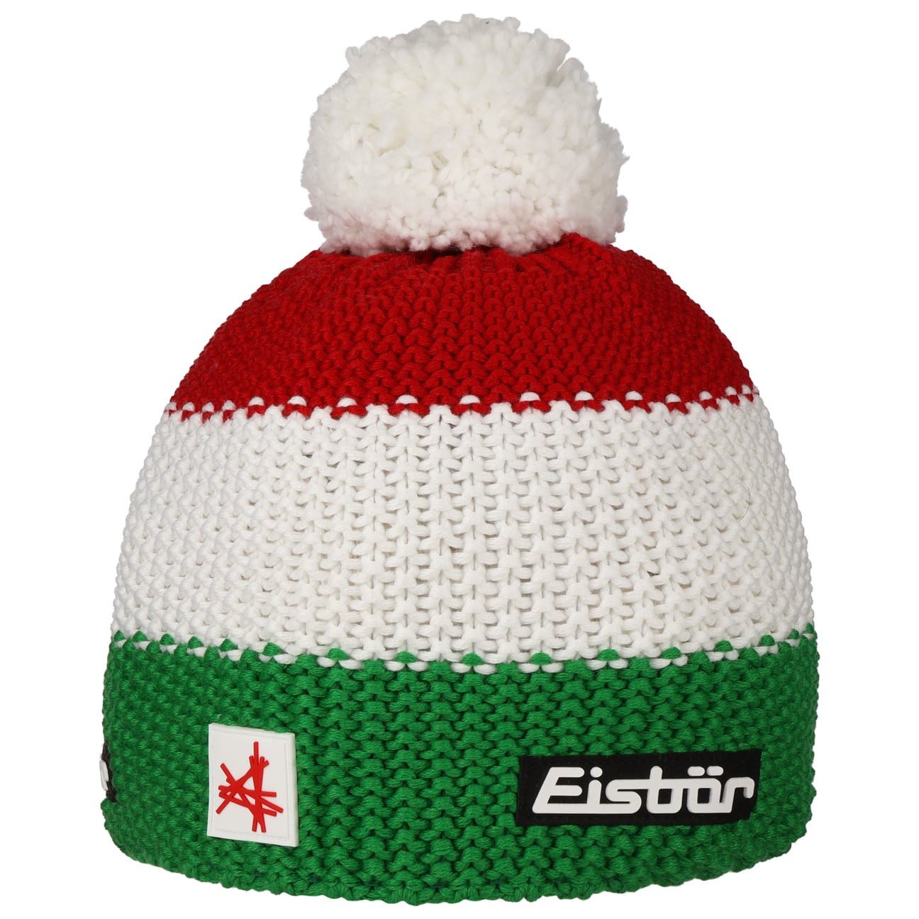 Eisbär Bommelmütze (1-St) Wintermütze mit Futter, Made in the EU