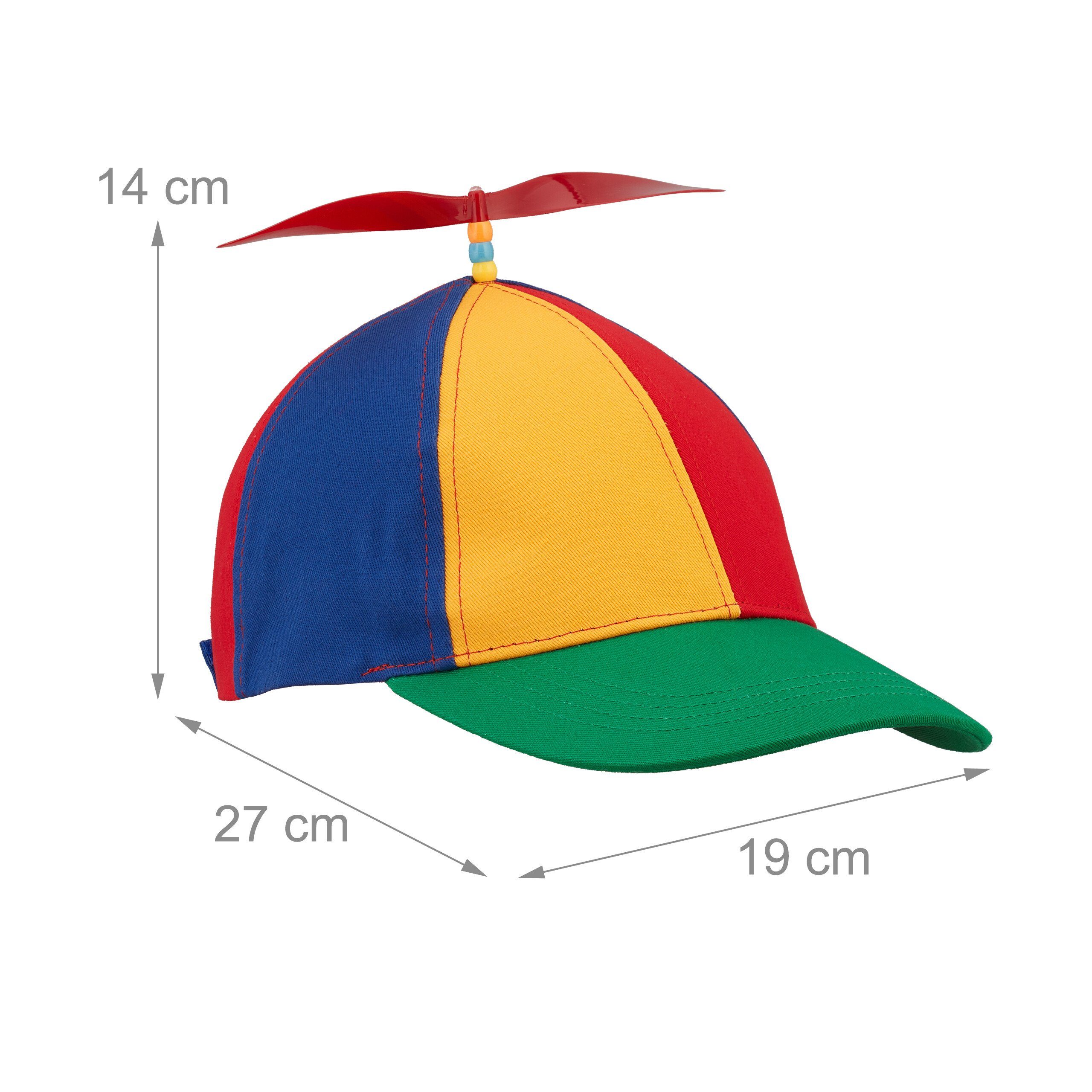 relaxdays Schiebermütze Bunte Propeller Mütze