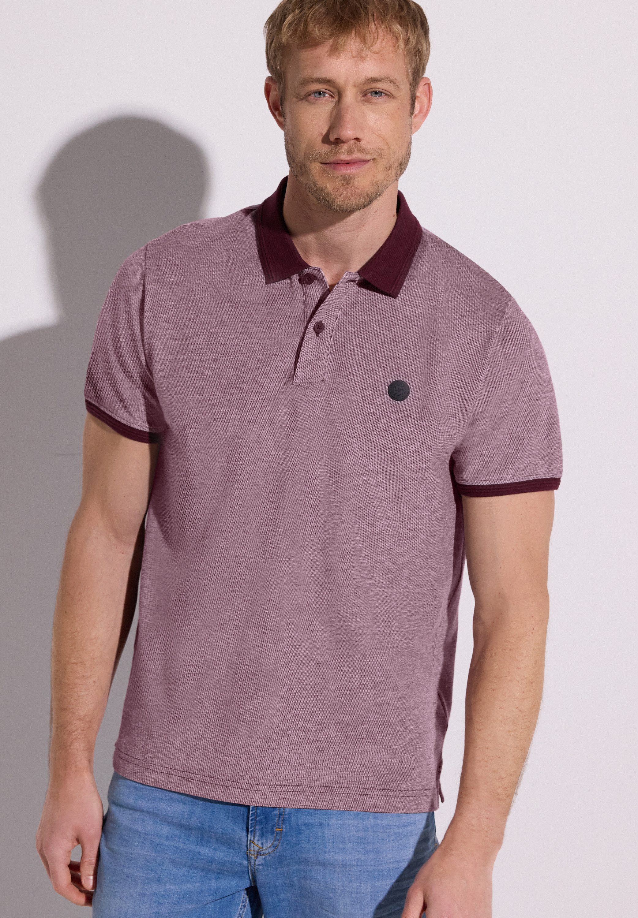 STREET ONE MEN Poloshirt mit Farbakzenten