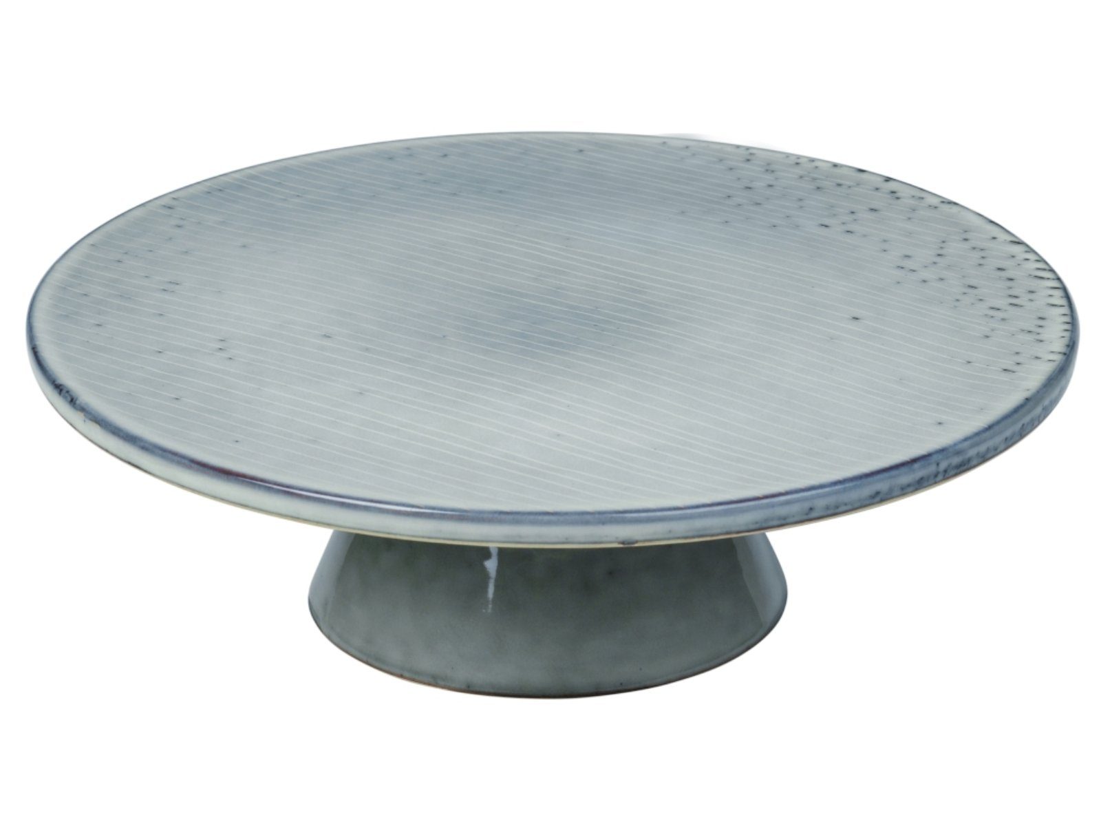 Broste Copenhagen Servierplatte NORDIC SEA Kuchenplatte 30 cm, Steingut mit reaktiver Glasur, (Kuchenplatten), Nordic Sea Tortenplatte