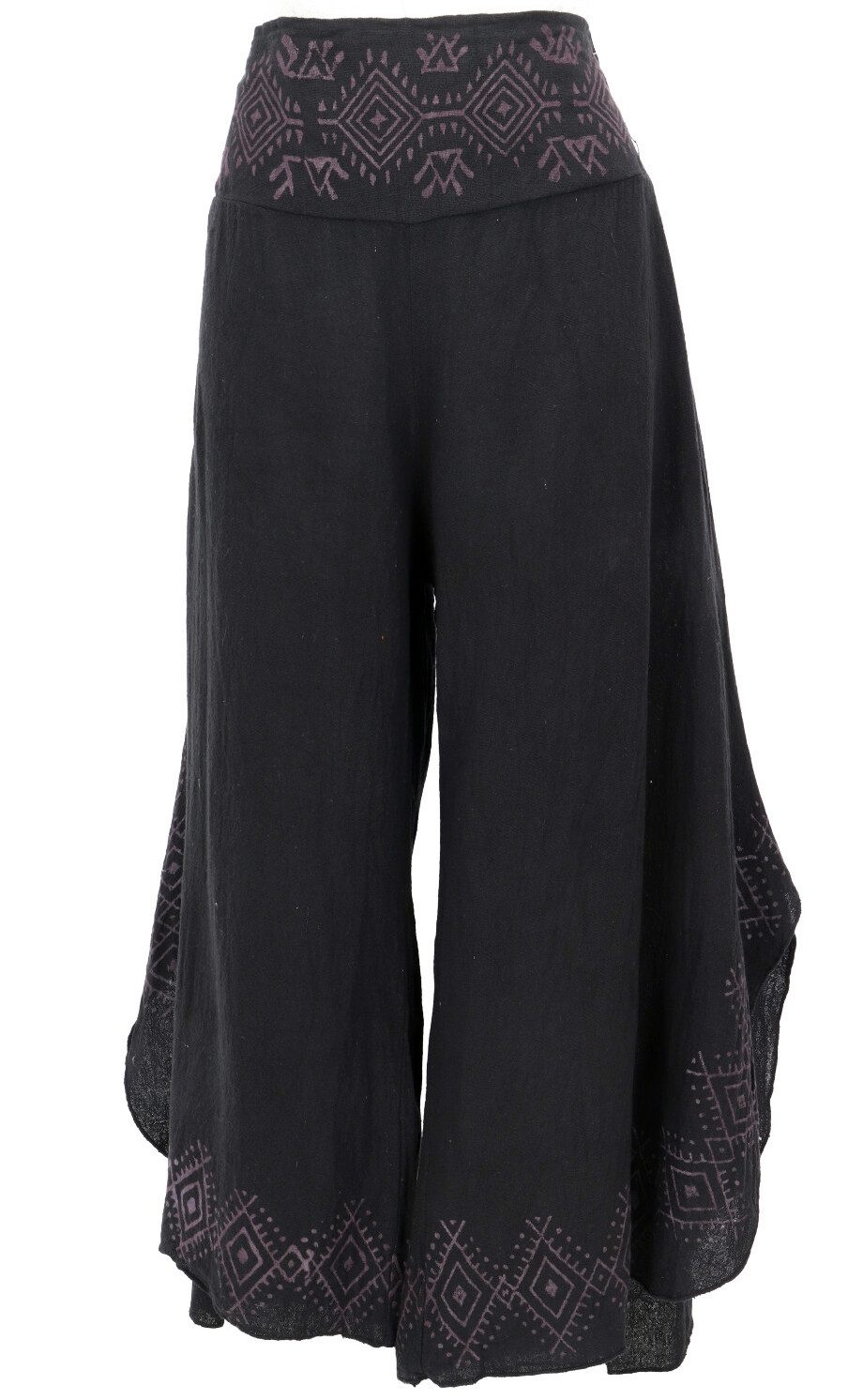 Guru-Shop Relaxhose Bequeme Sommerhose in natürlichem Look,.. alternative Bekleidung