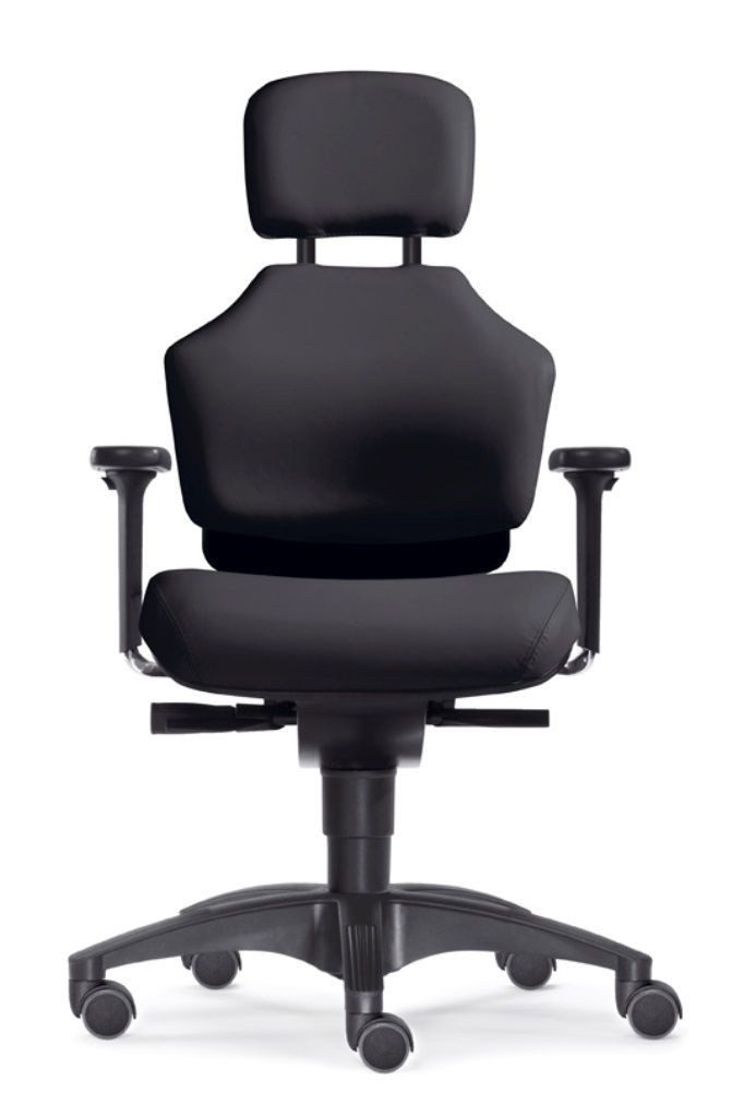 SITWELL STEIFENSAND AG Bürostuhl Gesundheitsdrehstuhl mit Ortho-Sacral-Rückenlehne, Ortho-Sacral Rückenlehne, 2D-Armlehnen, Lordosenstütze, bis 120kg