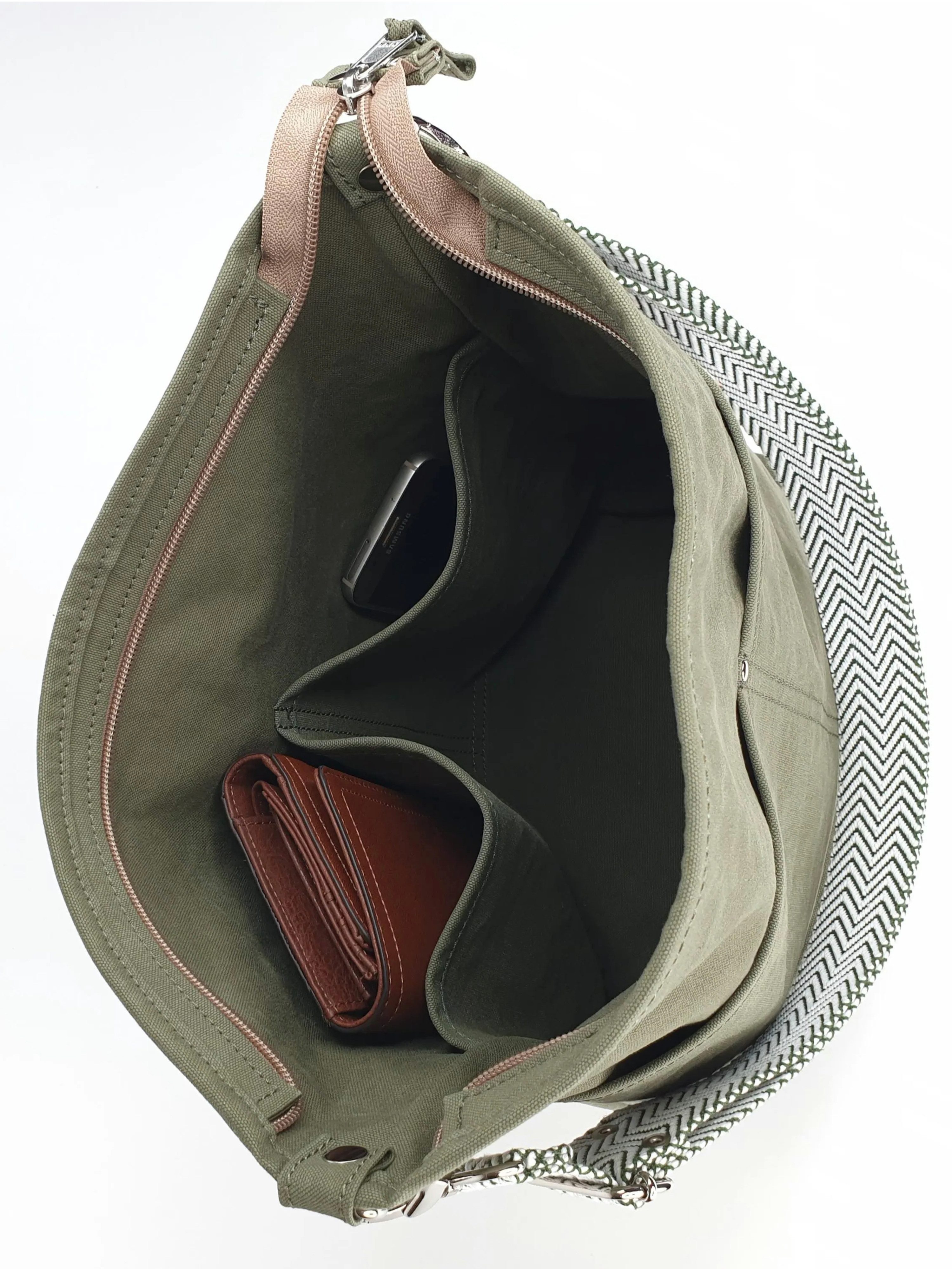 sanumi Umhängetasche Canvas Hobobag