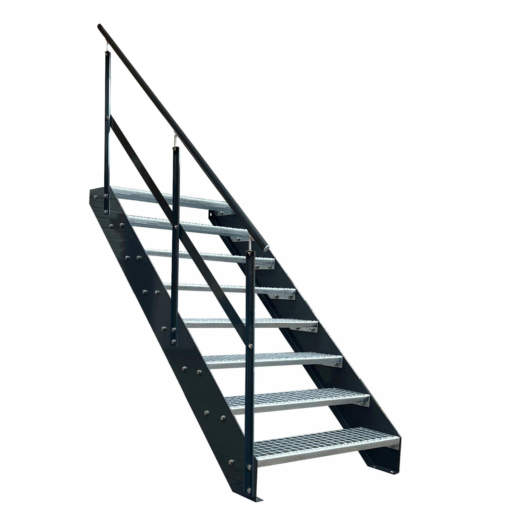Kaminbau Mierzwa Außentreppe Premium Treppe Anthrazit günstig online kaufen