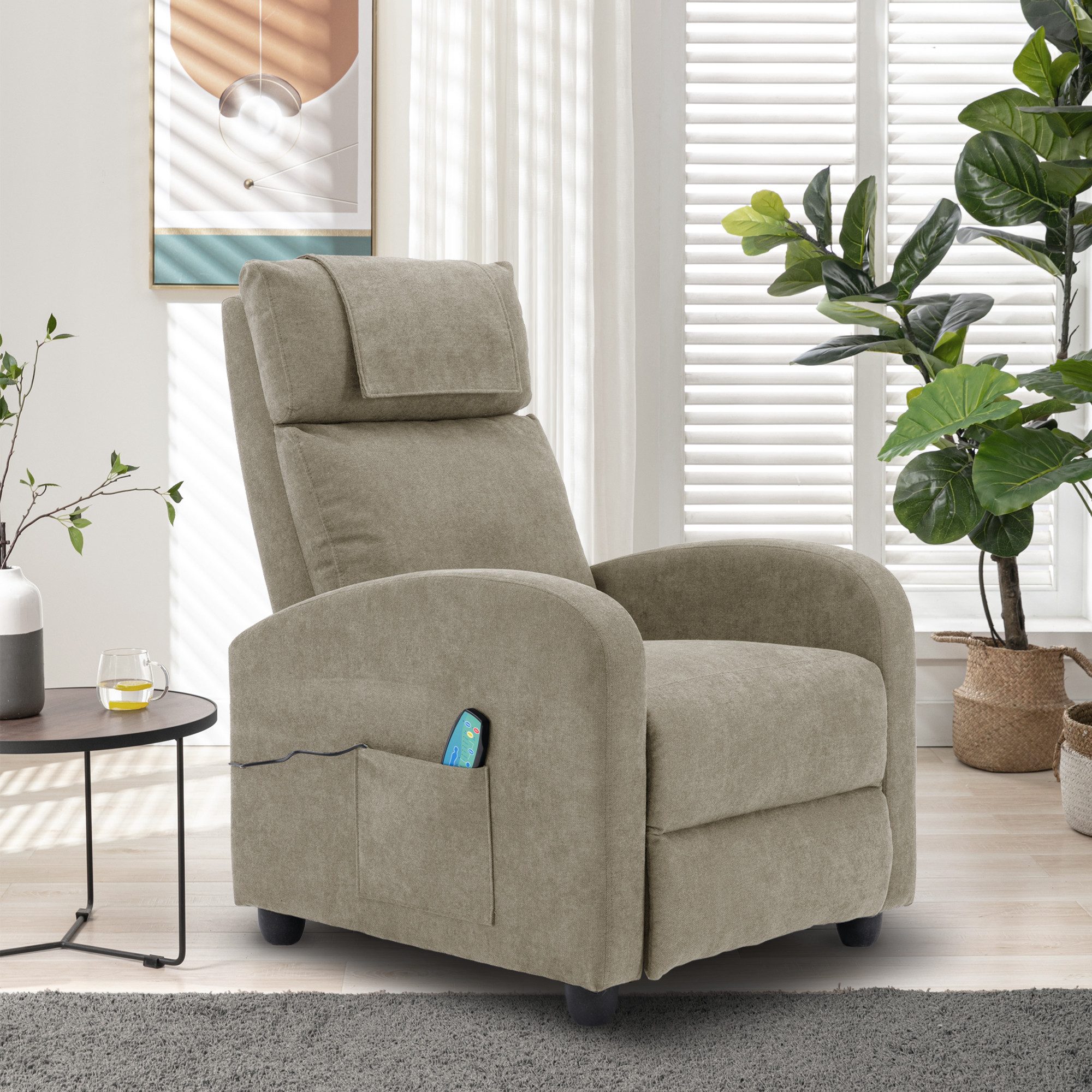 HomeGuru Massagesessel Relaxsessel,Fernsehsessel,Ruhesessel,Liegefunktion,Vibration,Heizung (Einzelsessel, 1-St., Packung), mit Relaxfunktion