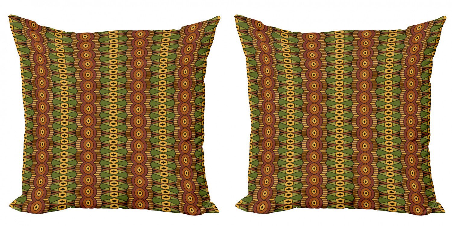 Kissenbezüge Modern Accent Doppelseitiger Digitaldruck, Abakuhaus (2 Stück), afrikanisch abstrakte Motive