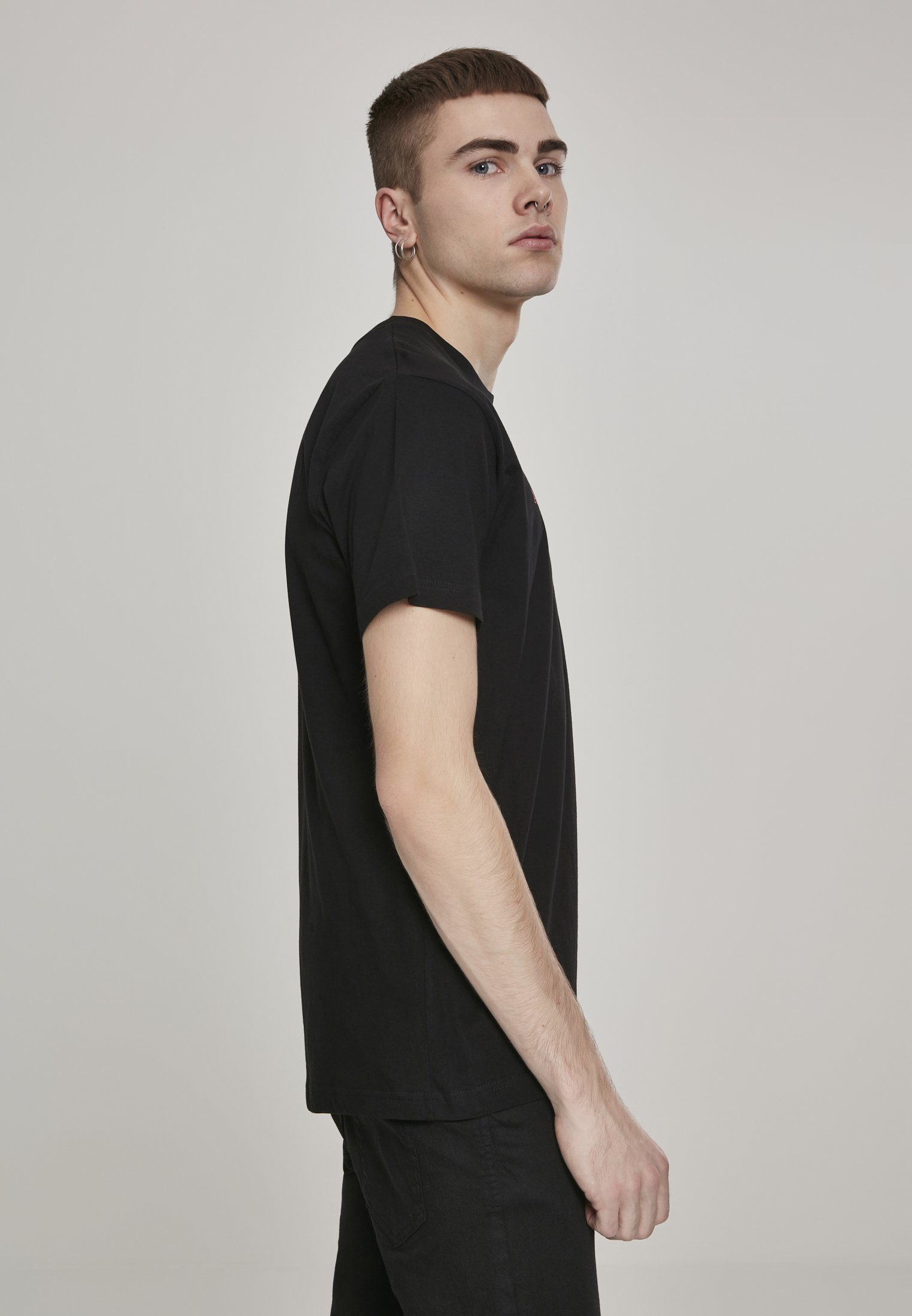 black T-Shirt Tee Herren MisterTee ABC (1-tlg)