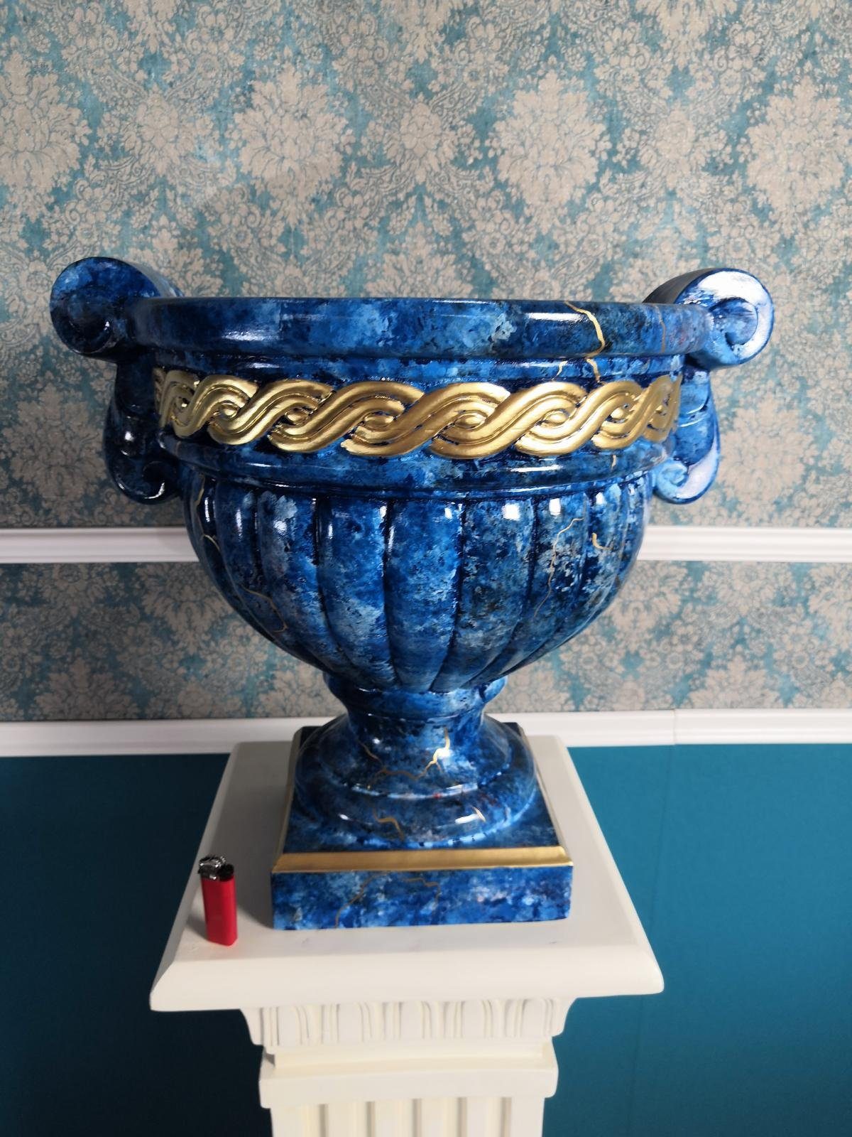JVmoebel Skulptur Antik XXL Deko Ellipse Vase Obst Vasen Schale Schalen Design