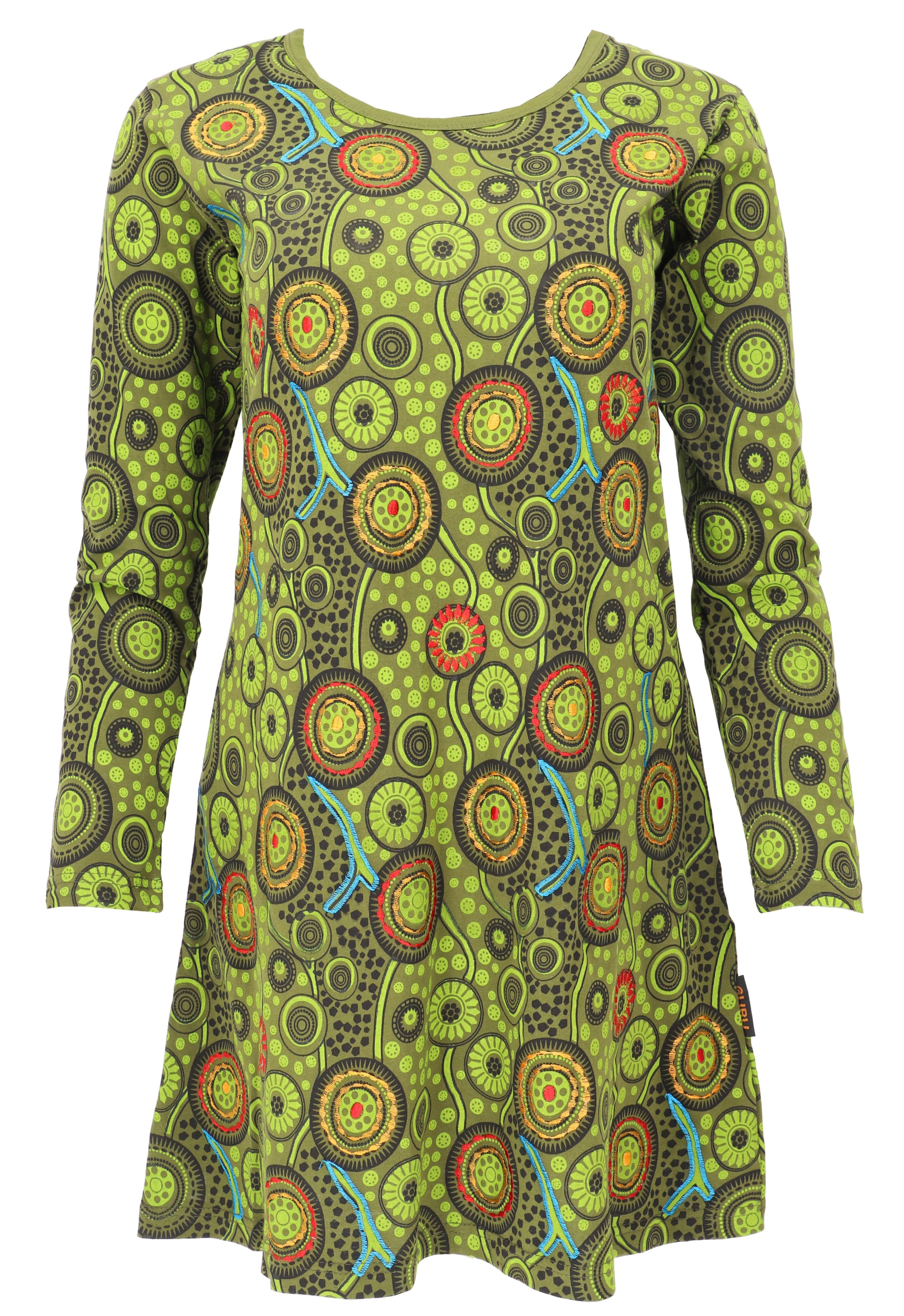 Guru-Shop Midikleid Hippie Minikleid Boho chic, Tunika - grün alternative B günstig online kaufen