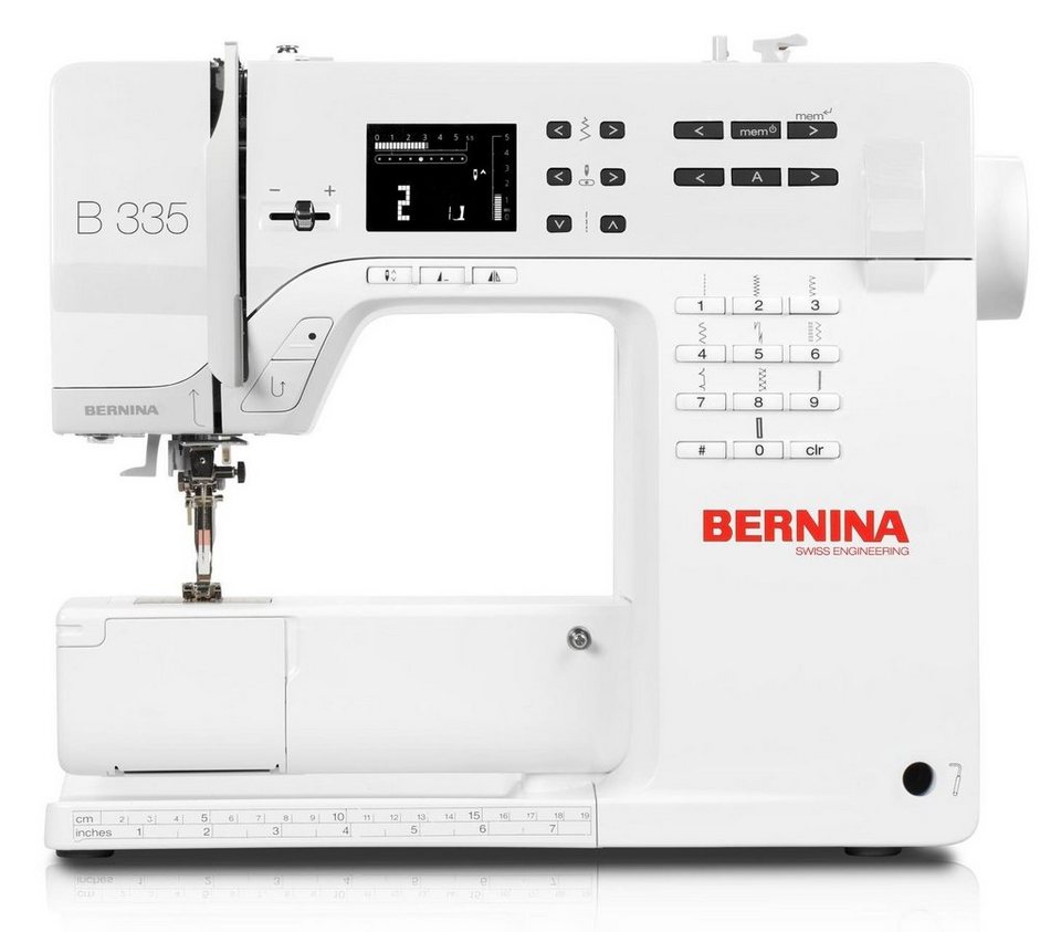 Bernina Nähmaschine Bernina 335 Computer Nähmaschine, inklusive  Anschiebetisch, Automatisches Knopfloch (inkl. Knopflochschlittenfuß 3A)