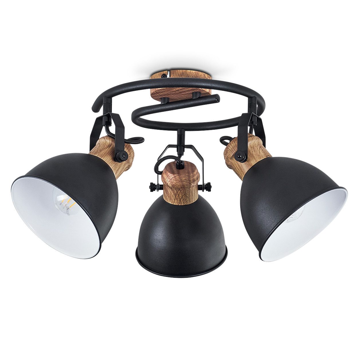 hofstein Deckenleuchte »Verago« Deckenlampe im Industrial- Style aus Metall günstig online kaufen