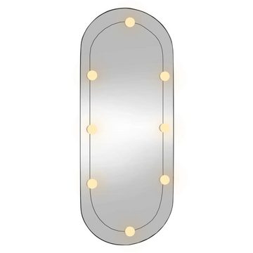 vidaXL Spiegel Wandspiegel mit LED-Leuchten 40x90 cm Glas Oval