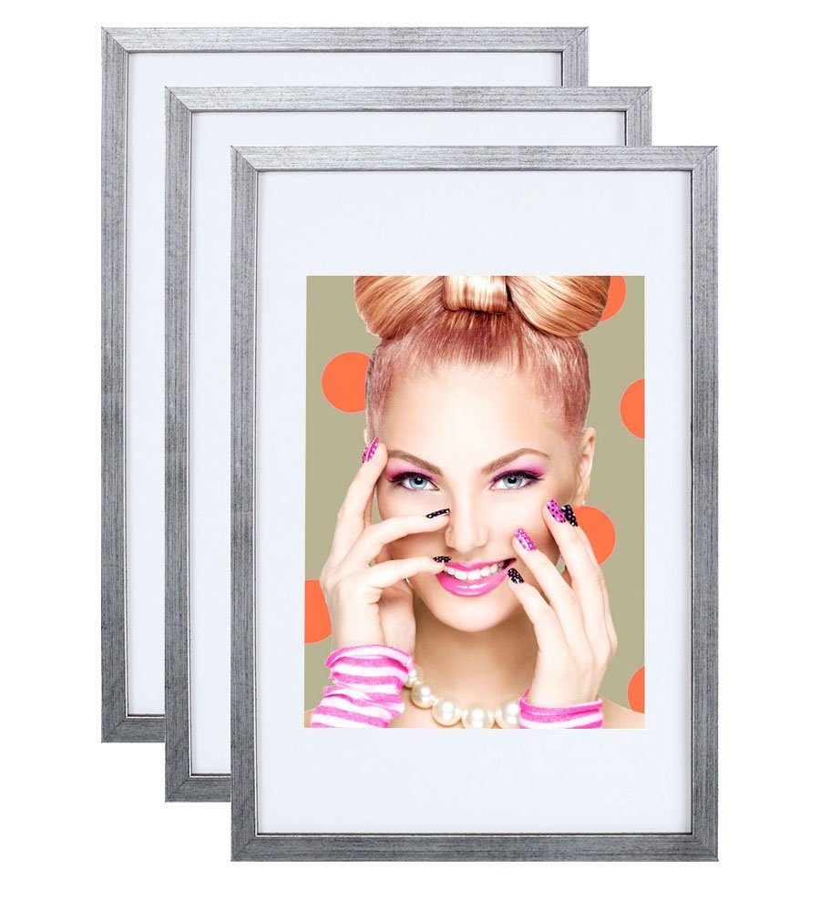 IDEAL TREND Рамки 3er 5er Set Holz Рамки Lifestyle Plexi Foto Rahmen Collage Wand