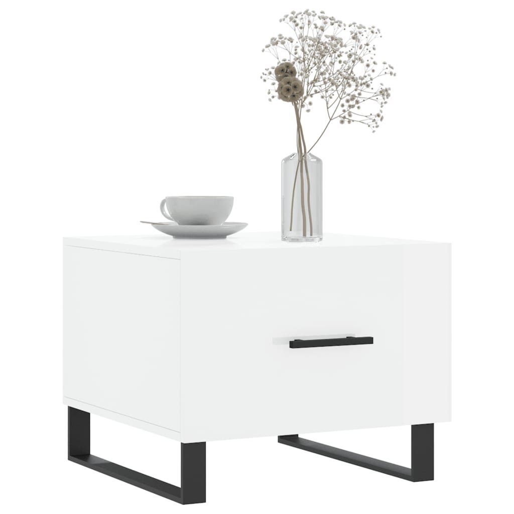 vidaXL Couchtisch Couchtisch Hochglanz-Weiß 50x50x40 cm günstig online kaufen