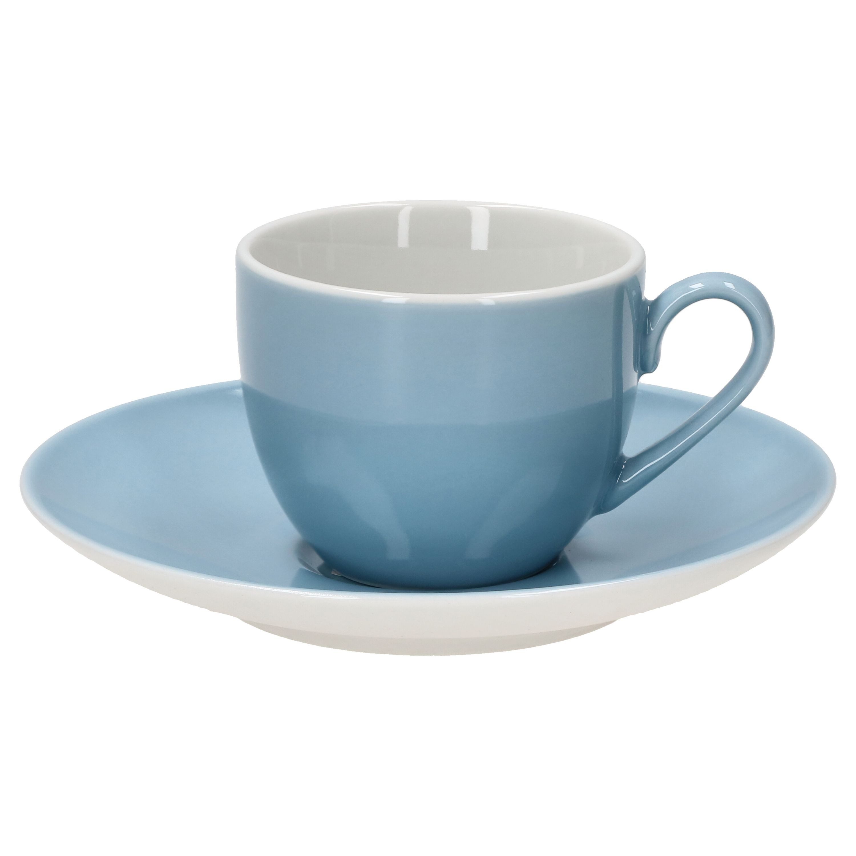 MamboCat Tasse 4er Set Nordic Blau Doppio Espresstassen mit Untertassen, Porzellan – Bild 3 von 5