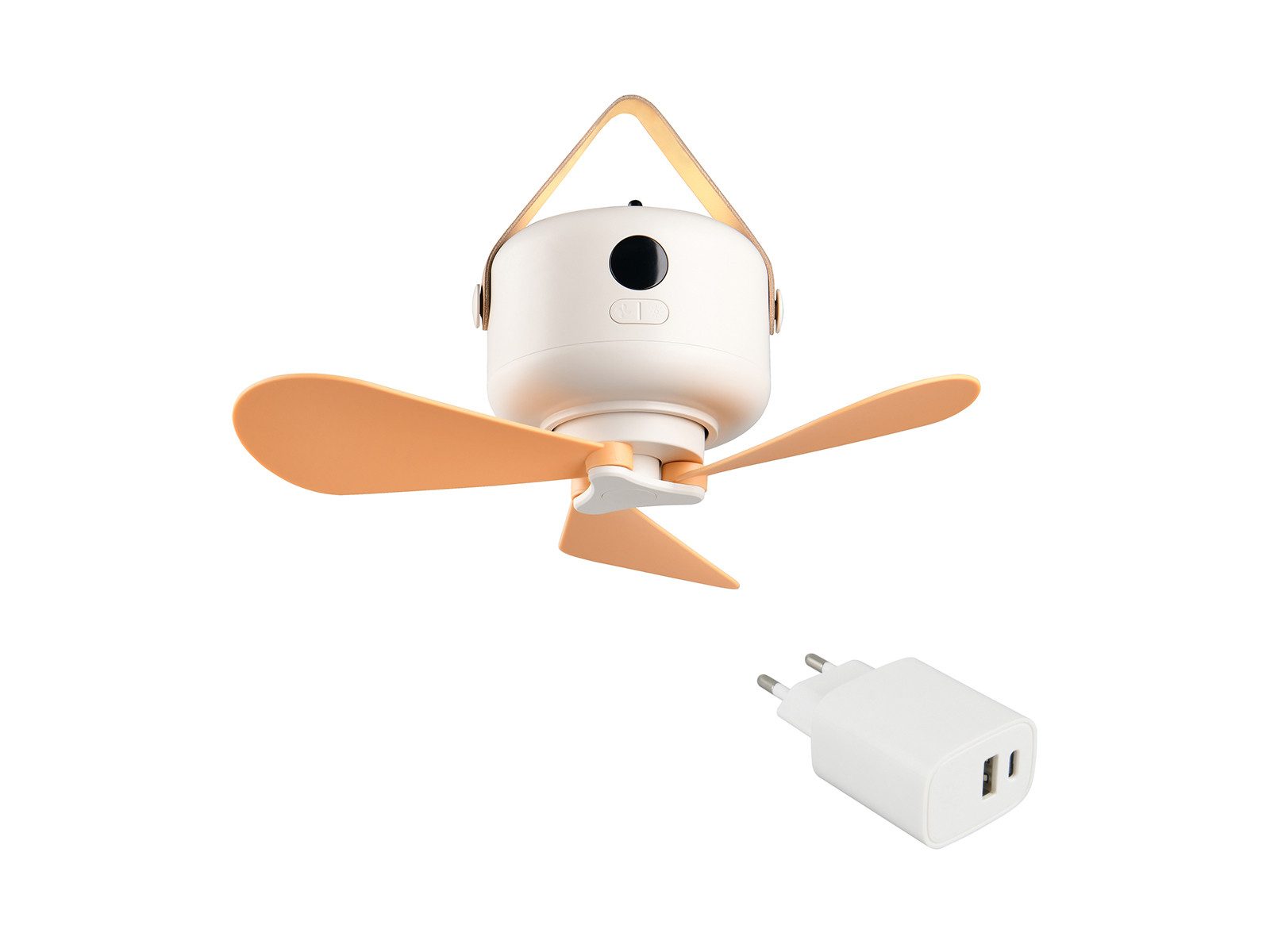 Reality Leuchten Akku-Ventilator mit Licht und Fernbedienung Ø 27cm, klein & leise per USB aufladbar fürs Camping in Wohnmobil & Wohnwagen