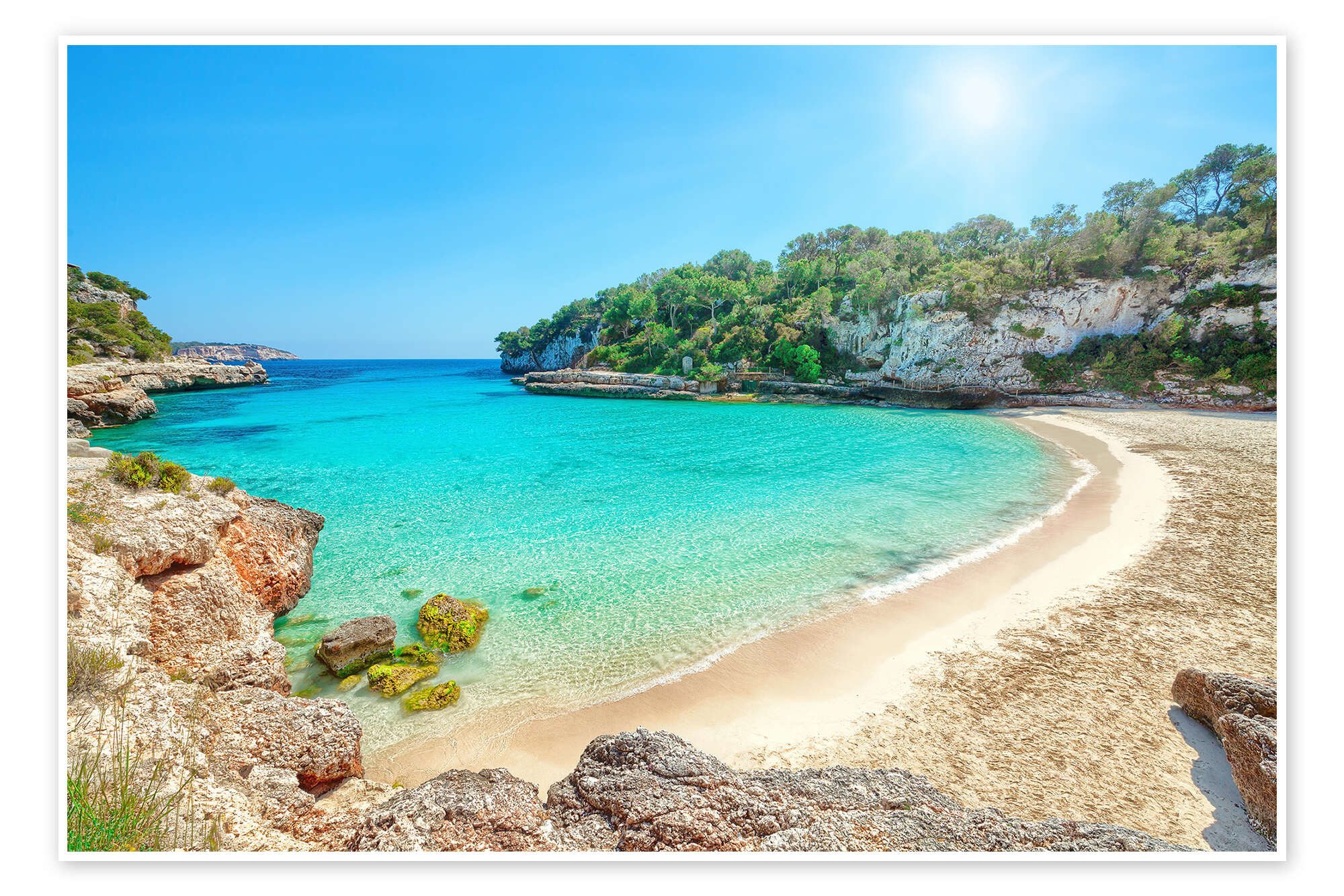 Posterlounge Wandbild Mallorca, Cala Llombards, pixelliebe, erhältlich als Poster, Leinwandbild, Wandsticker oder Acrylglasbild