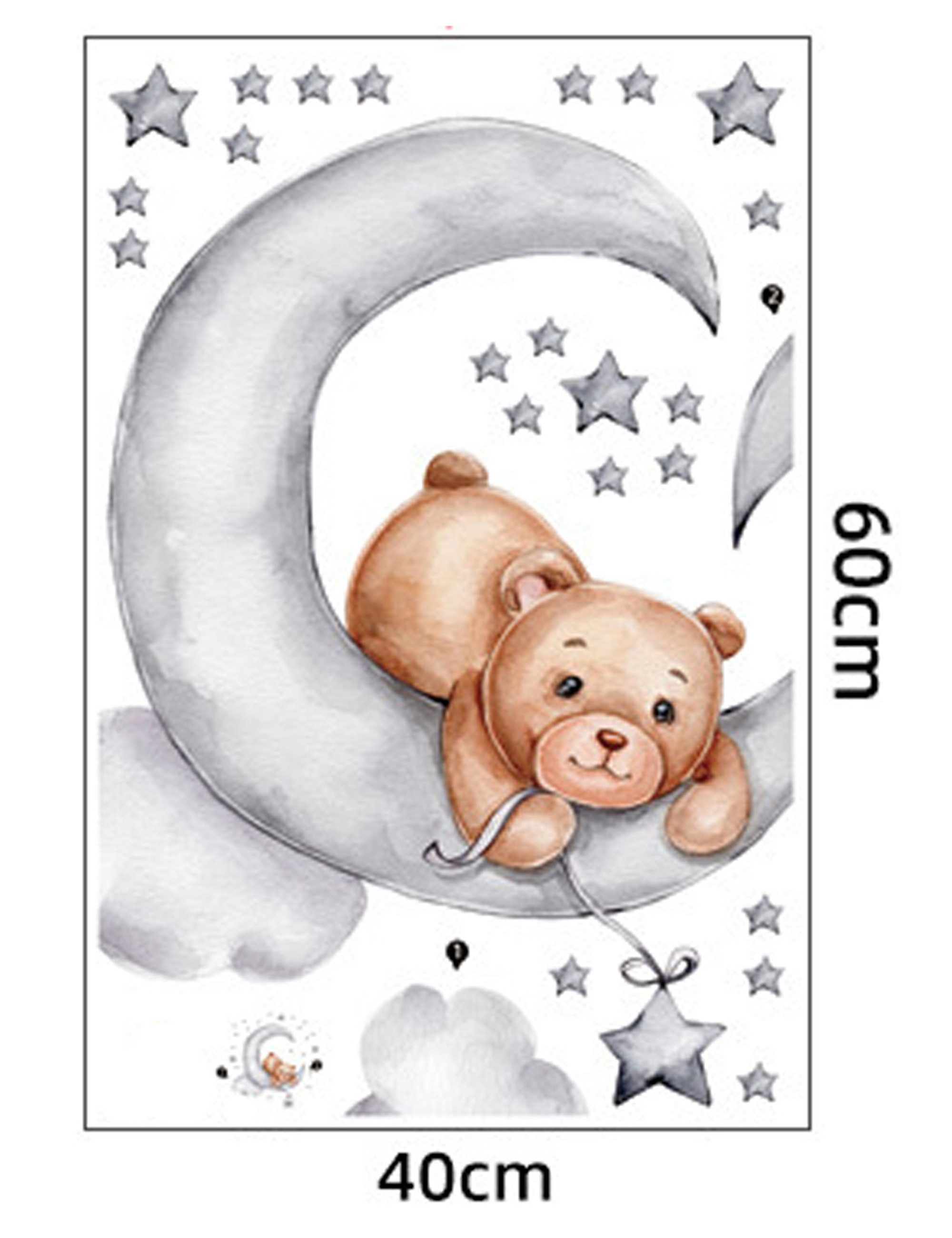Sipo Wandbild Wandaufkleber Hase, Sterne, Teddybär günstig online kaufen