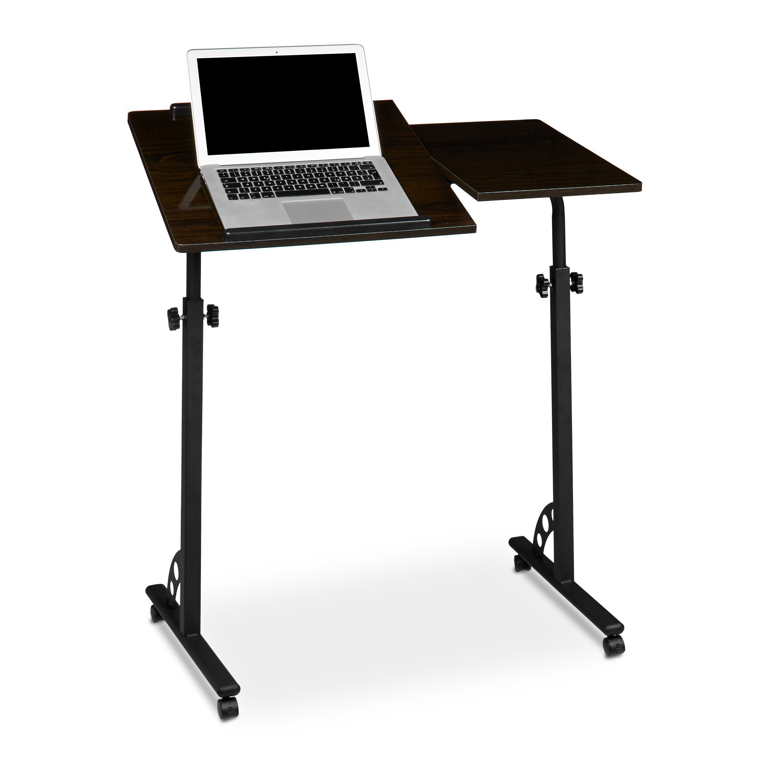 relaxdays Laptoptisch groß höhenverstellbar, Schwarz günstig online kaufen