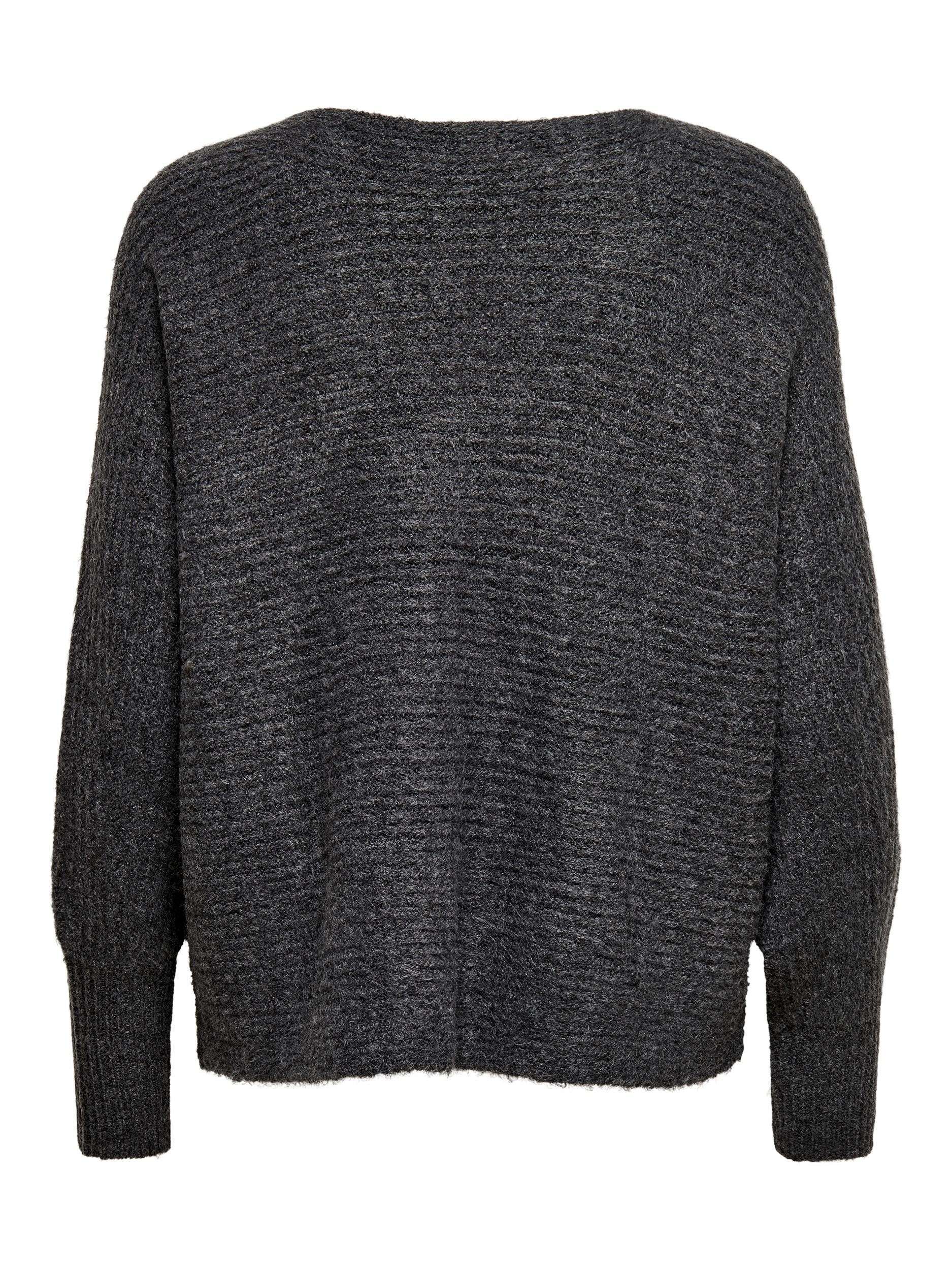 NOOS Strickpullover ONLY KNT L/S ONLDANIELLA Grey Melange Dark PULLOVER